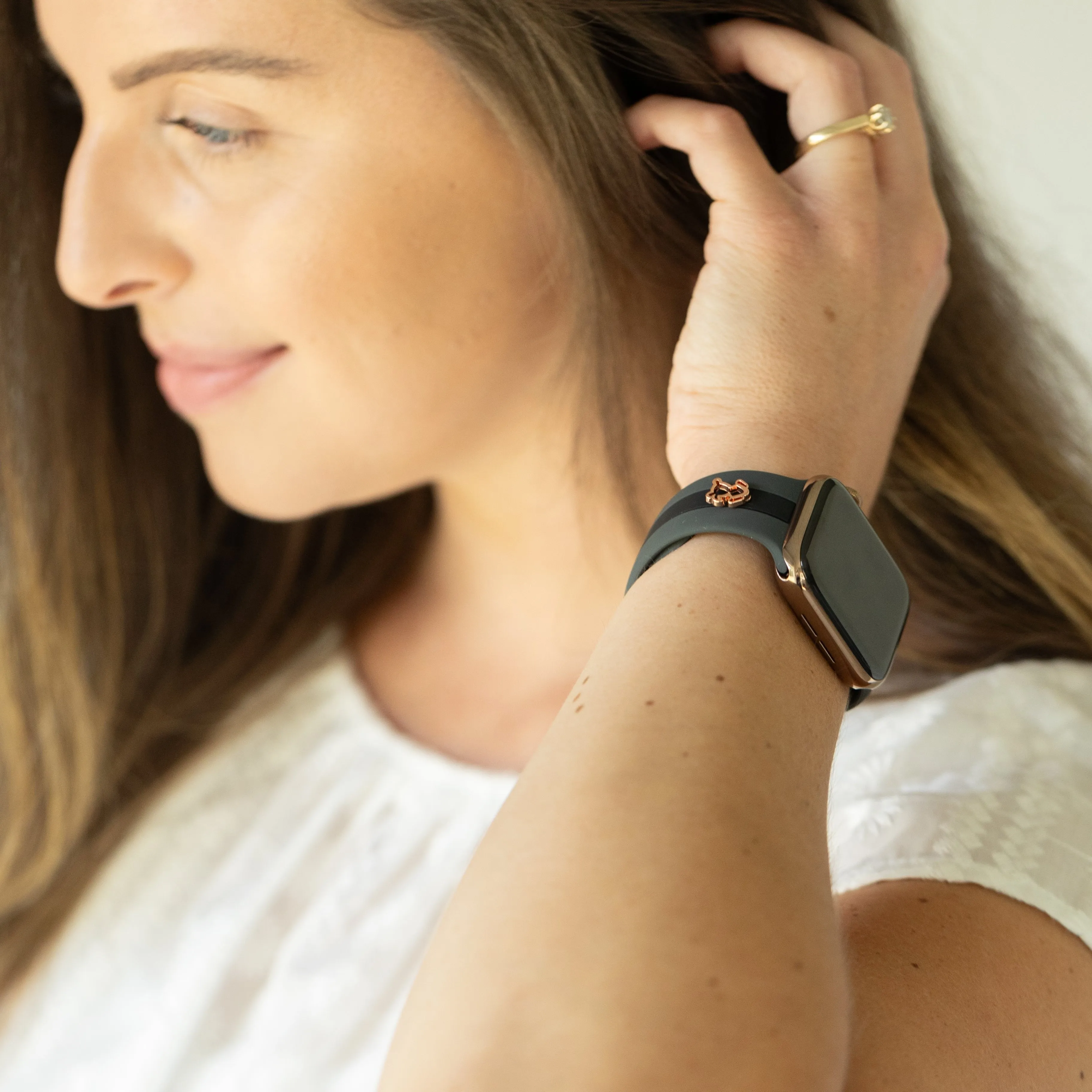 Dog Gone Love🐾 Gray & Black Smart Watch Band sold by Strawberry Avocados product image thumbnail 2