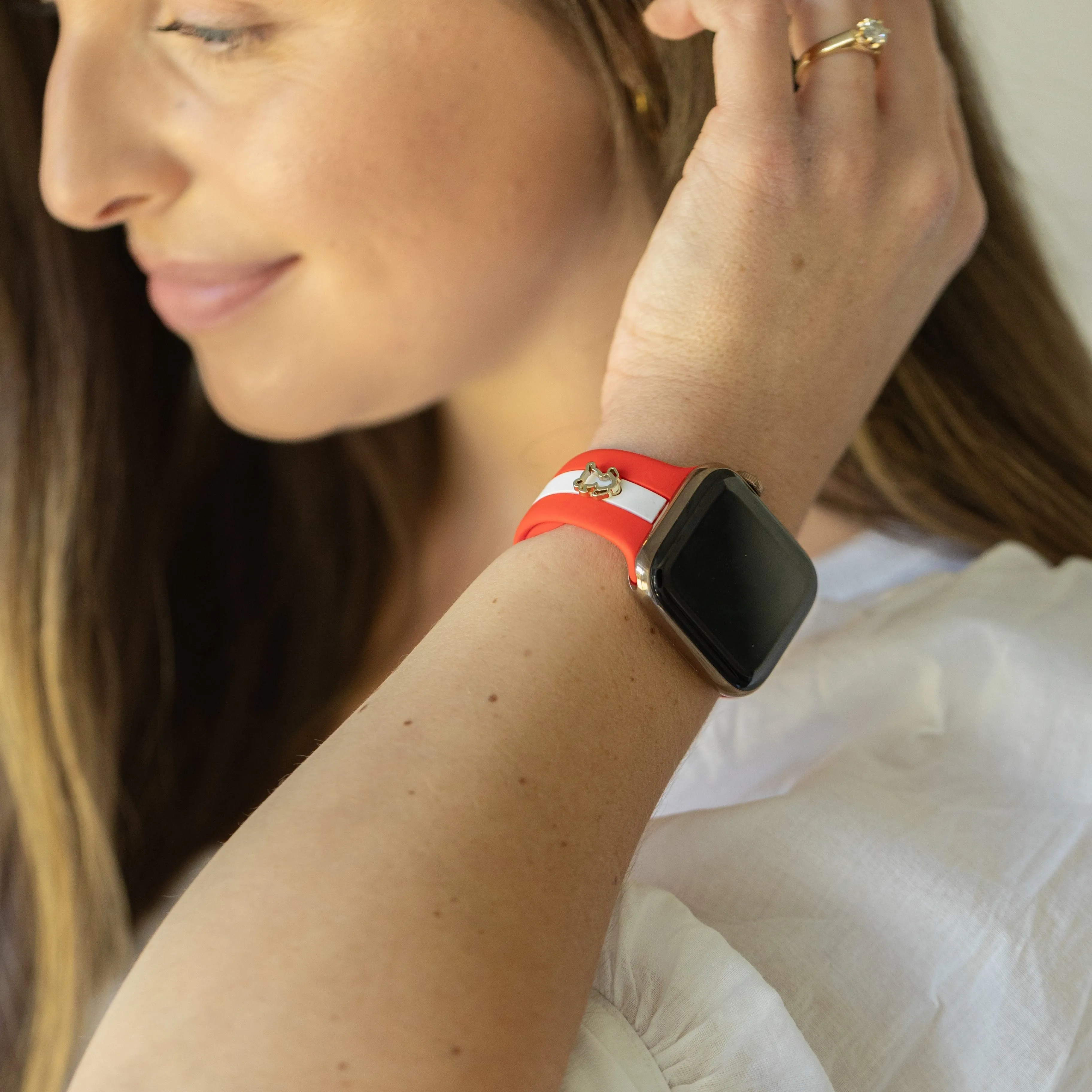 Dog Gone Love🐾Red & White Smart Watch Band sold by Strawberry Avocados product image thumbnail 2