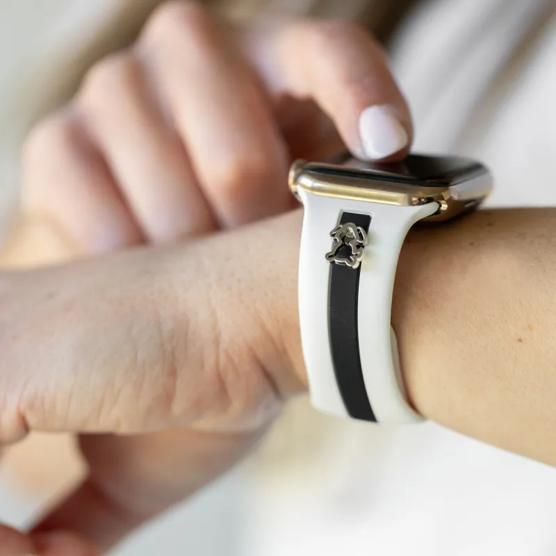 Dog Gone Love🐾 Winter White & Black Night Smart Watch Band sold by Strawberry Avocados