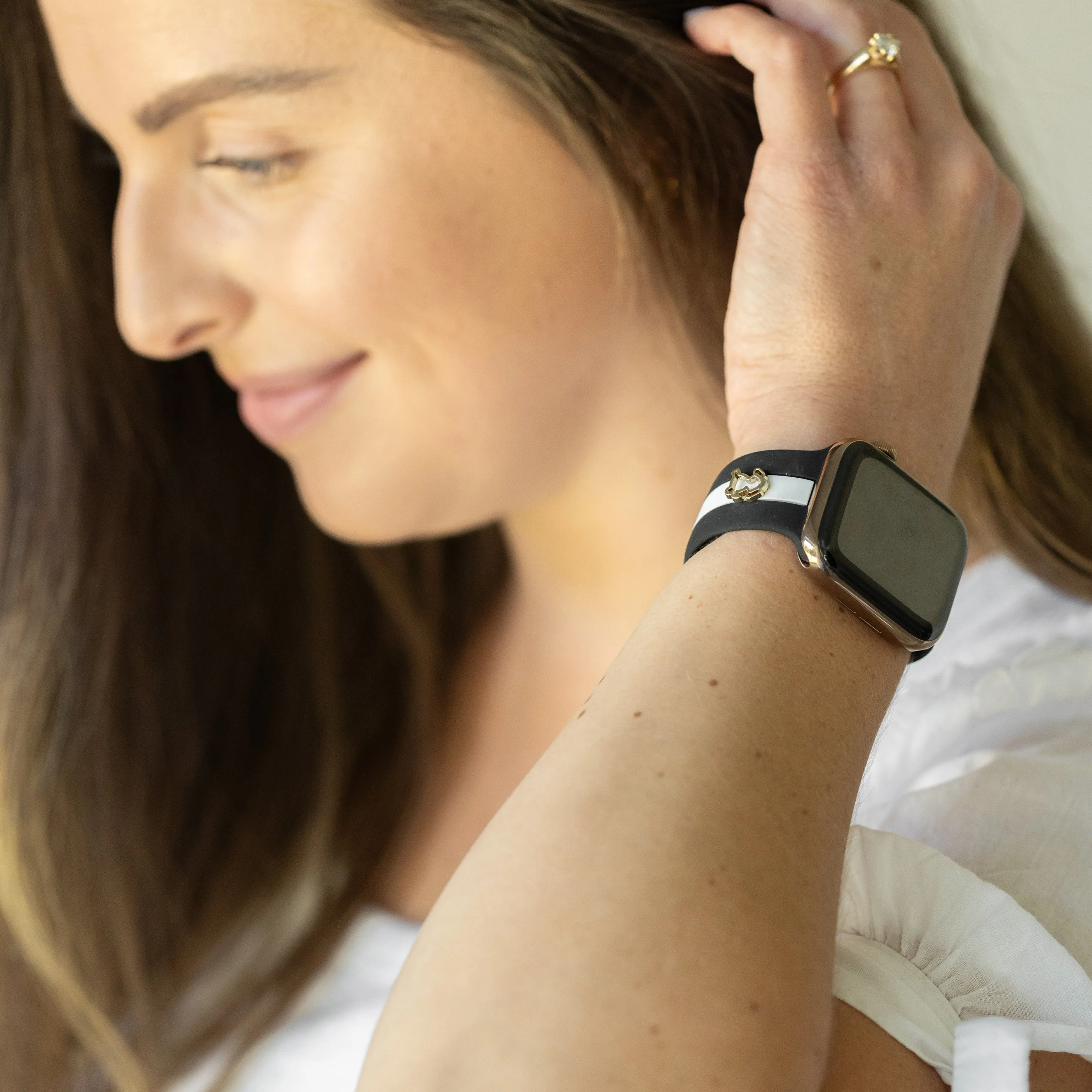Dog Gone Love🐾 Midnight Black & White Smart Watch Band sold by Strawberry Avocados product image thumbnail 2