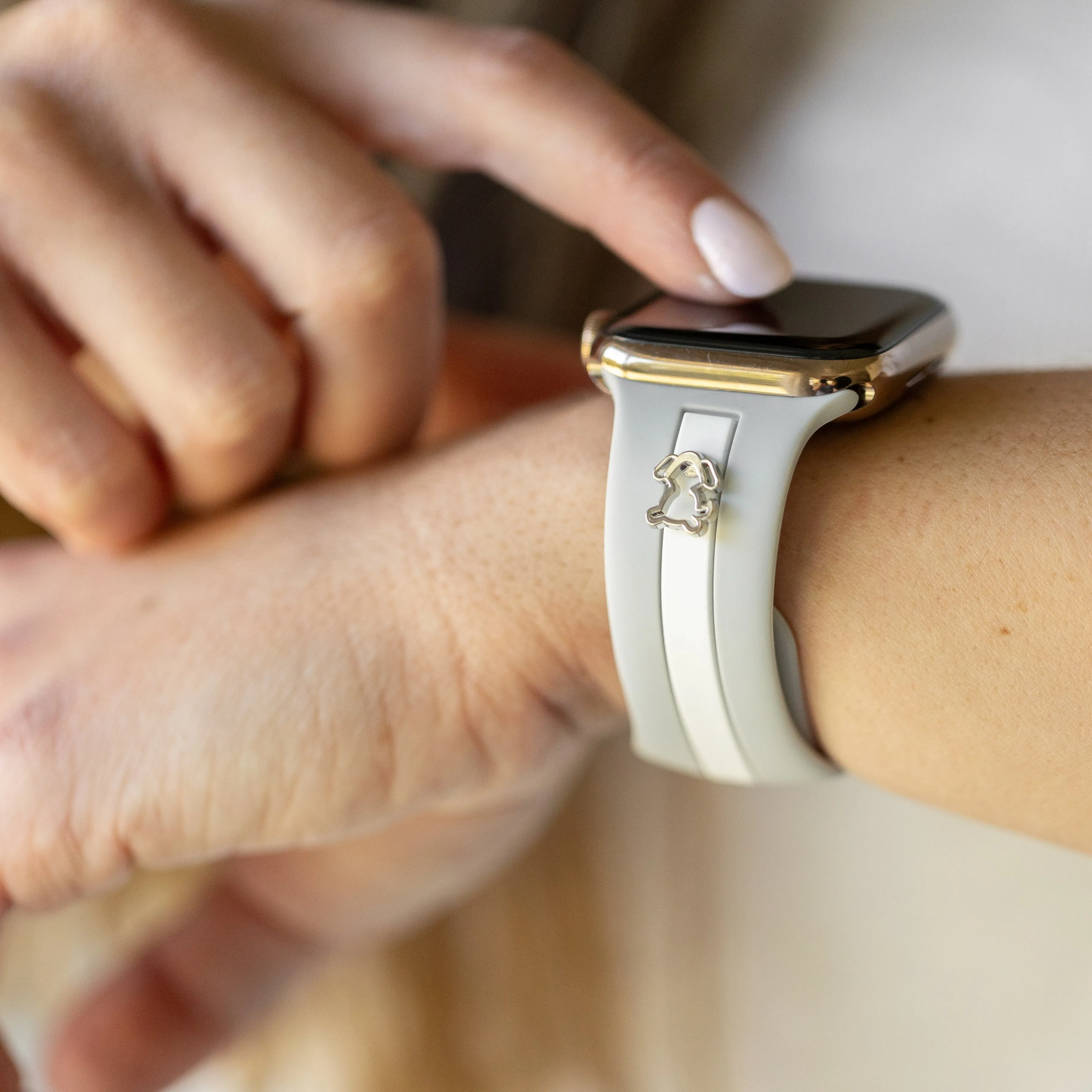 Dog Gone Love🐾 Gray & White Smart Watch Band sold by Strawberry Avocados