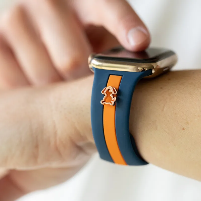 Dog Gone Love🐾 Blue & Orange Smart Watch Band sold by Strawberry Avocados