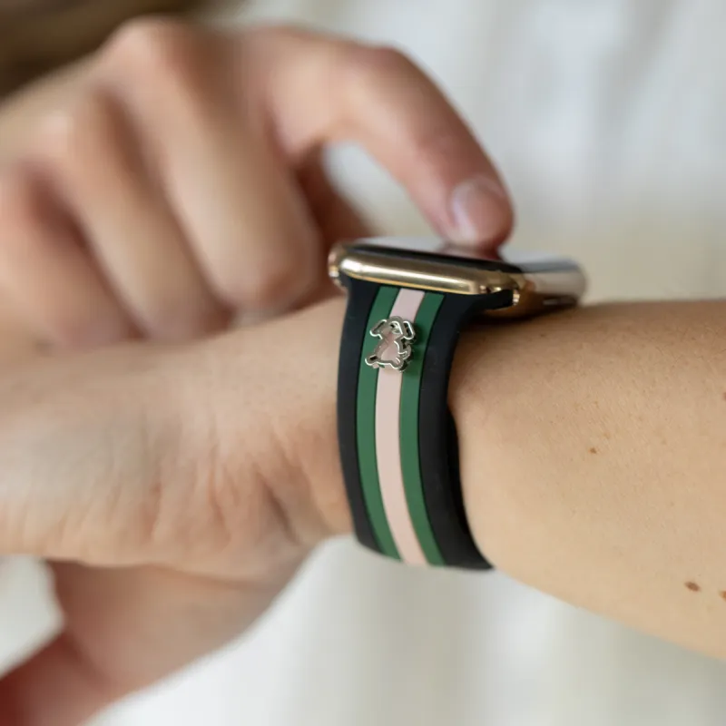 Dog Gone Love🐾 Black/Pink/Green Smart Watch Band sold by Strawberry Avocados