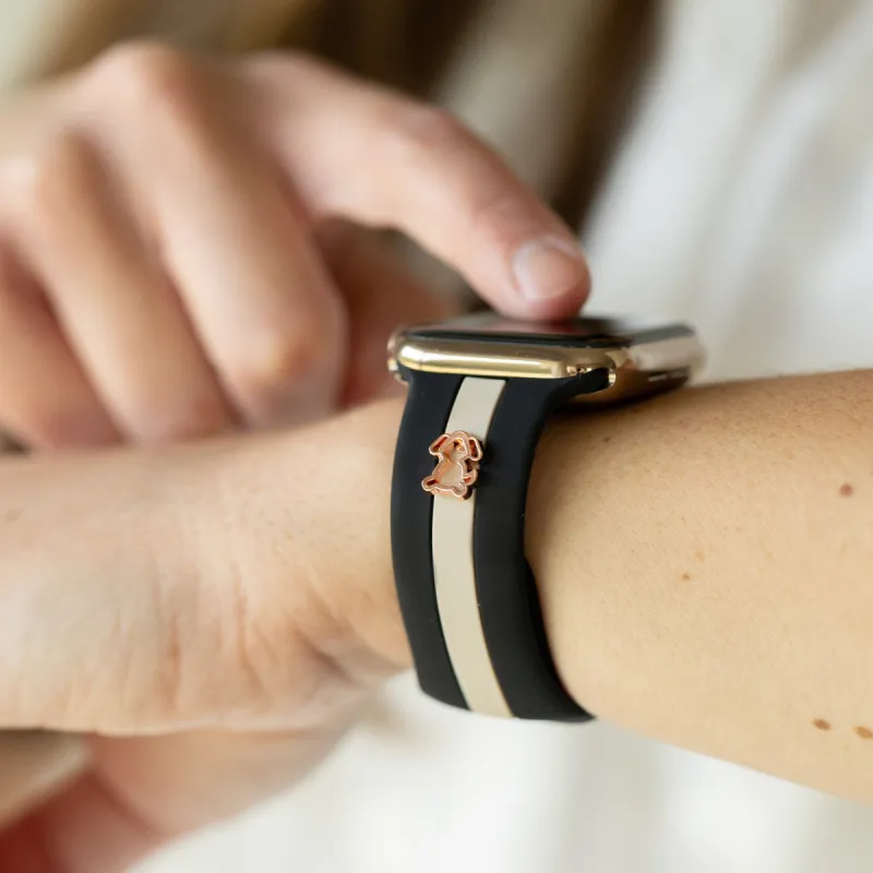 Dog Gone Love🐾 Black & Nude Sand Smart Watch Band sold by Strawberry Avocados