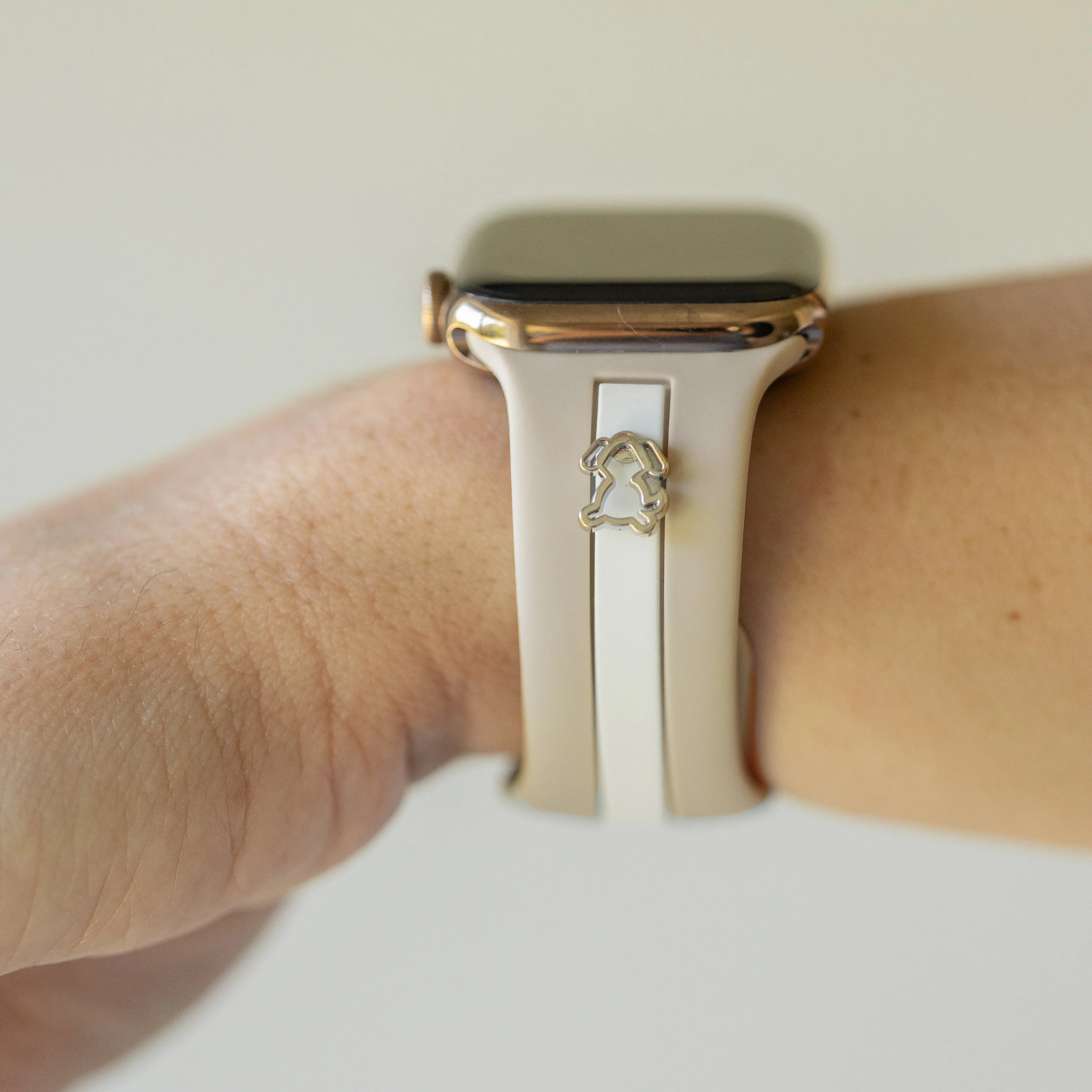 Dog Gone Love🐾 Nude Sand & White Smart Watch Band sold by Strawberry Avocados product image thumbnail 3