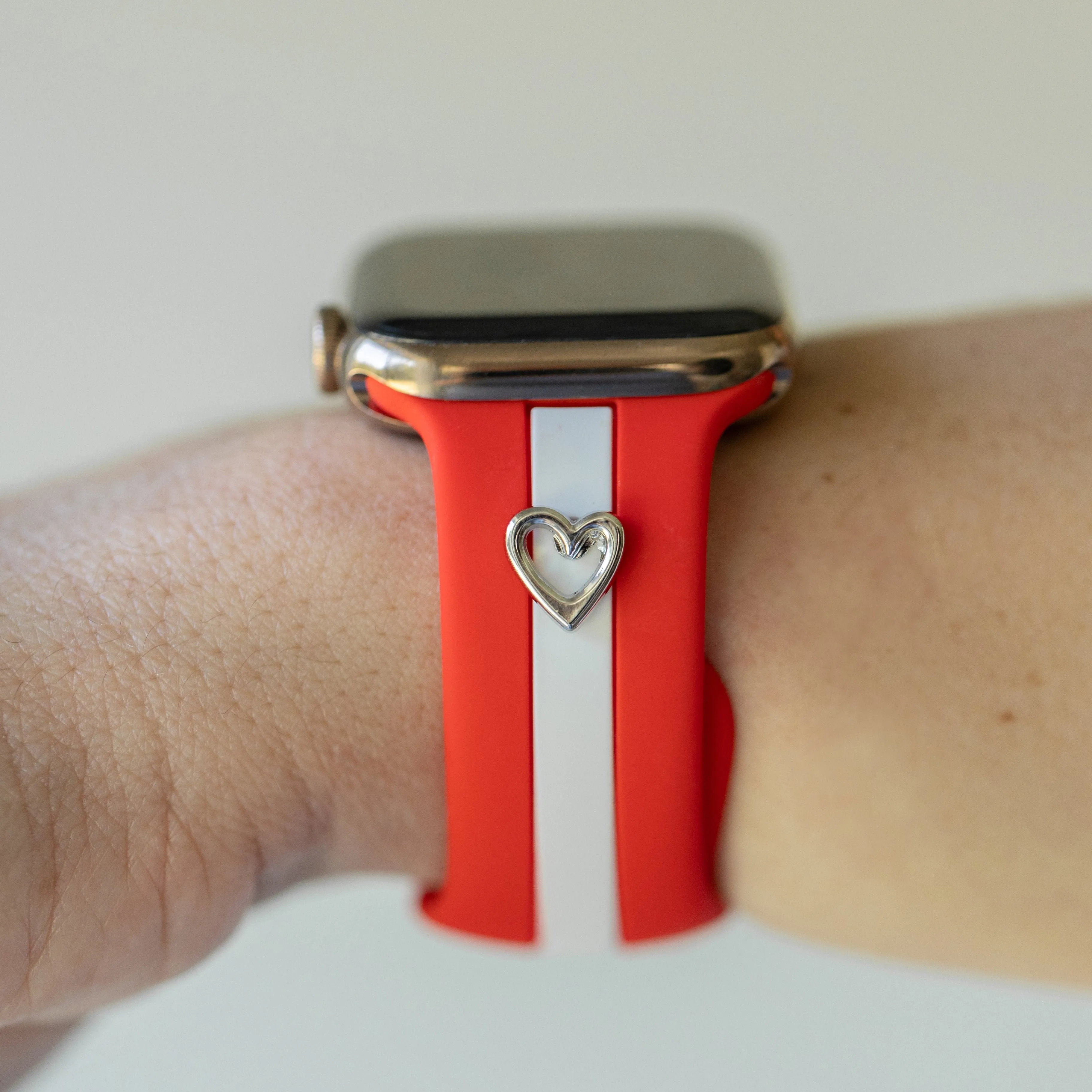 Heart to Love ♡ Red & White Smart Watch Band sold by Strawberry Avocados product image thumbnail 3