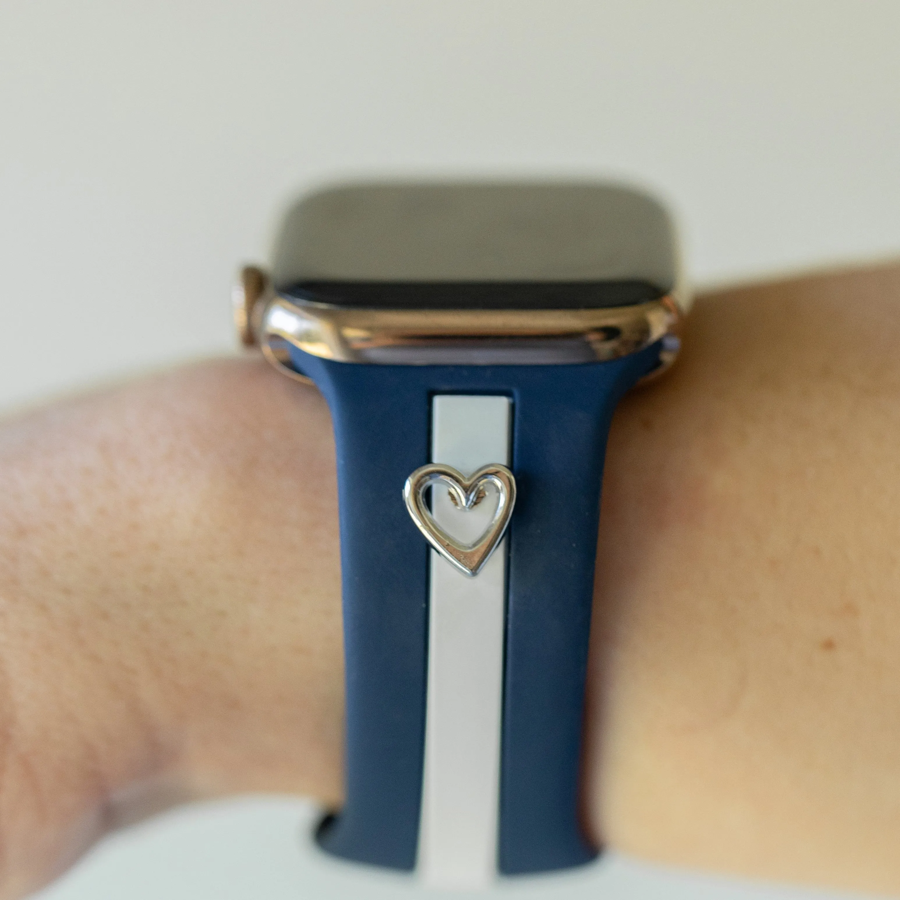 Heart to Love ♡ Nautical Blue & White Smart Watch Band sold by Strawberry Avocados