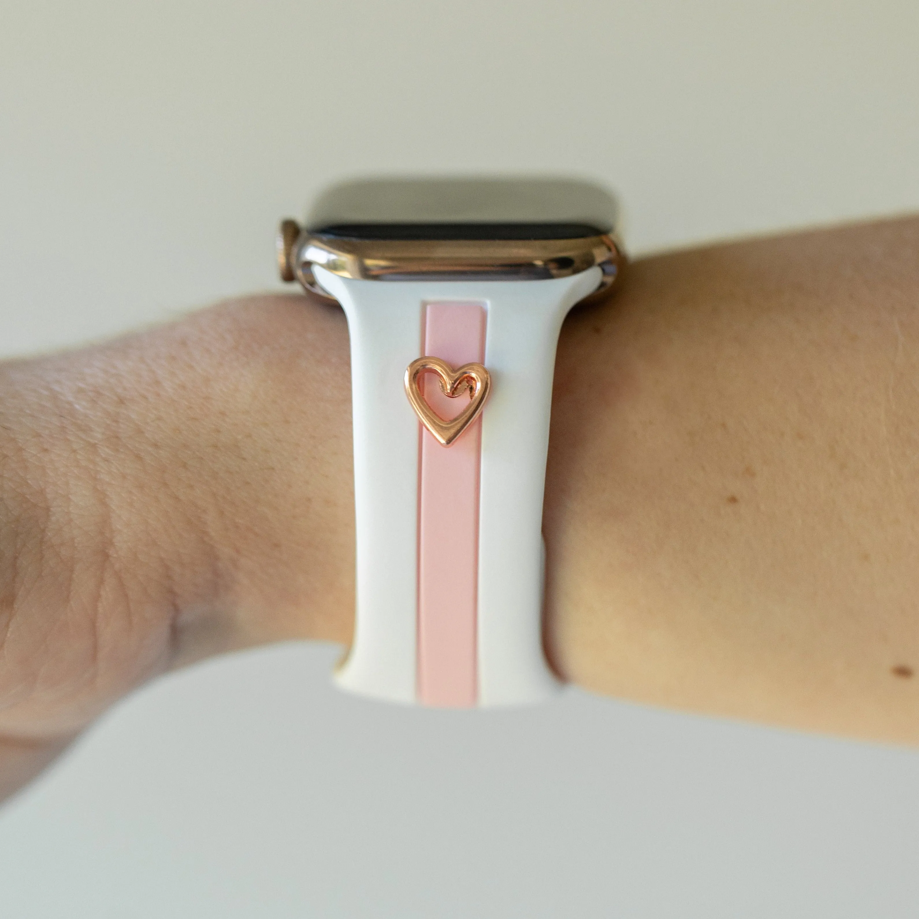 Heart to Love ♡ White & Bubblegum Smart Watch Band sold by Strawberry Avocados product image thumbnail 3