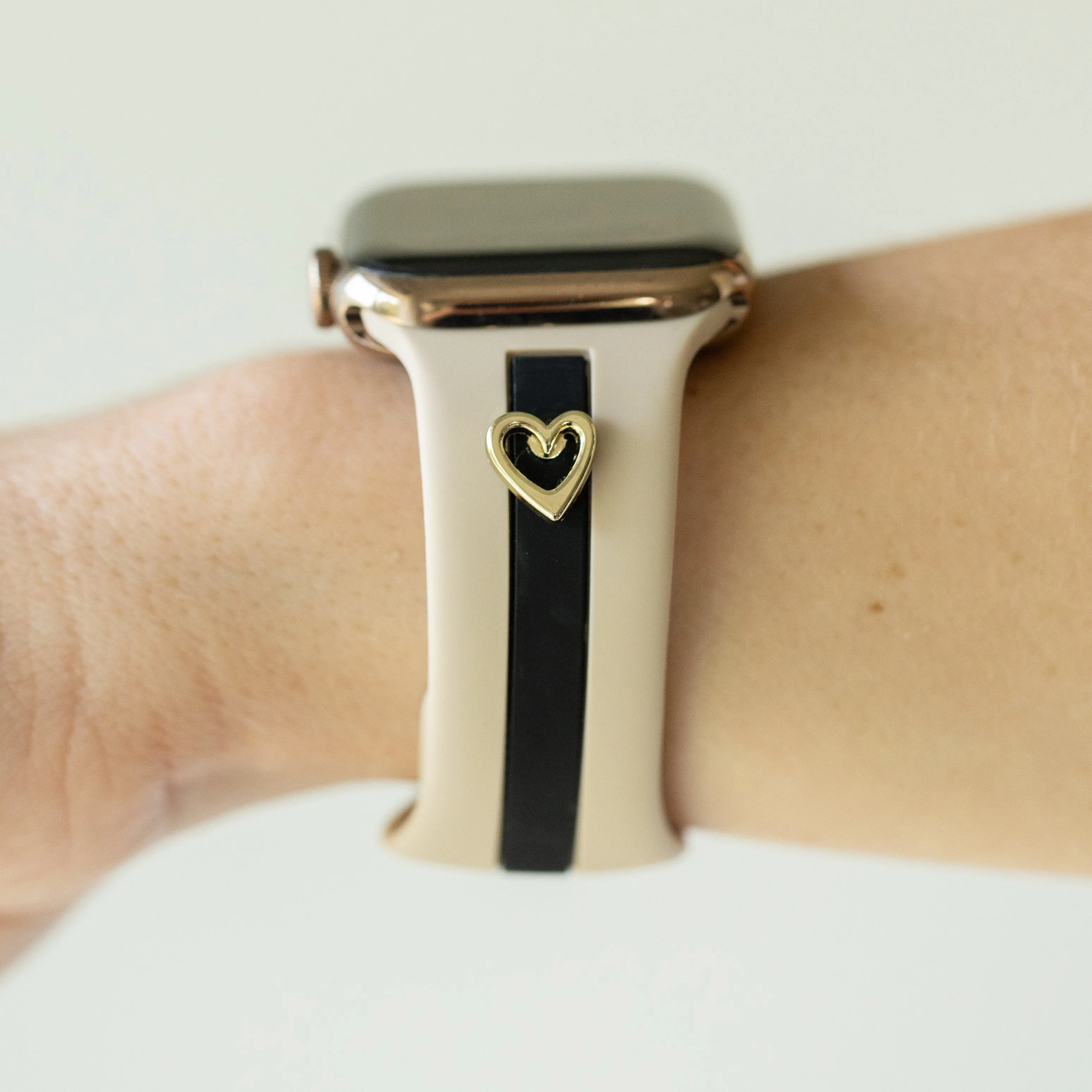 Heart to Love ♡ Nude Sand & Black Smart Watch Band sold by Strawberry Avocados product image thumbnail 3