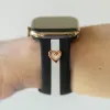 Heart to Love ♡ Midnight Black & White Smart Watch Band sold by Strawberry Avocados