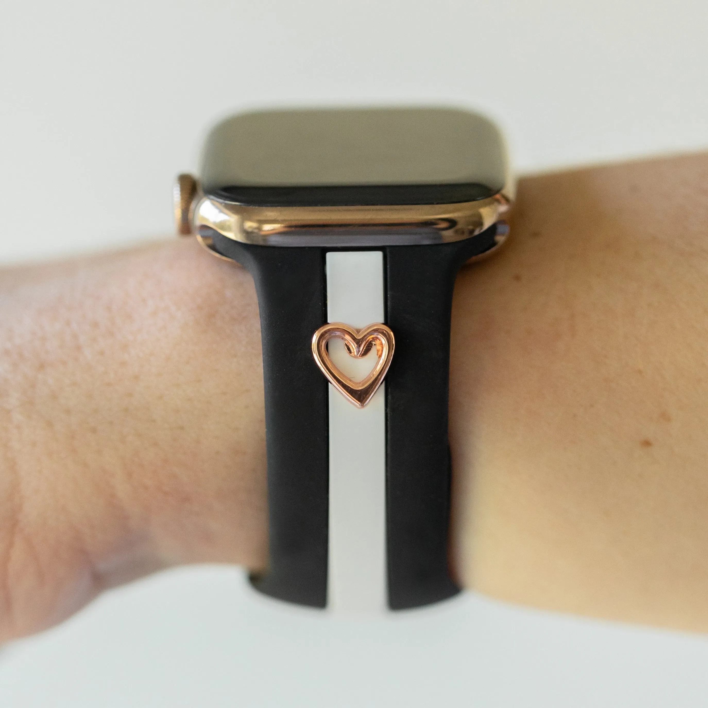 Heart to Love ♡ Midnight Black & White Smart Watch Band sold by Strawberry Avocados product image thumbnail 3