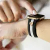 Heart to Love ♡ Midnight Black & White Smart Watch Band sold by Strawberry Avocados