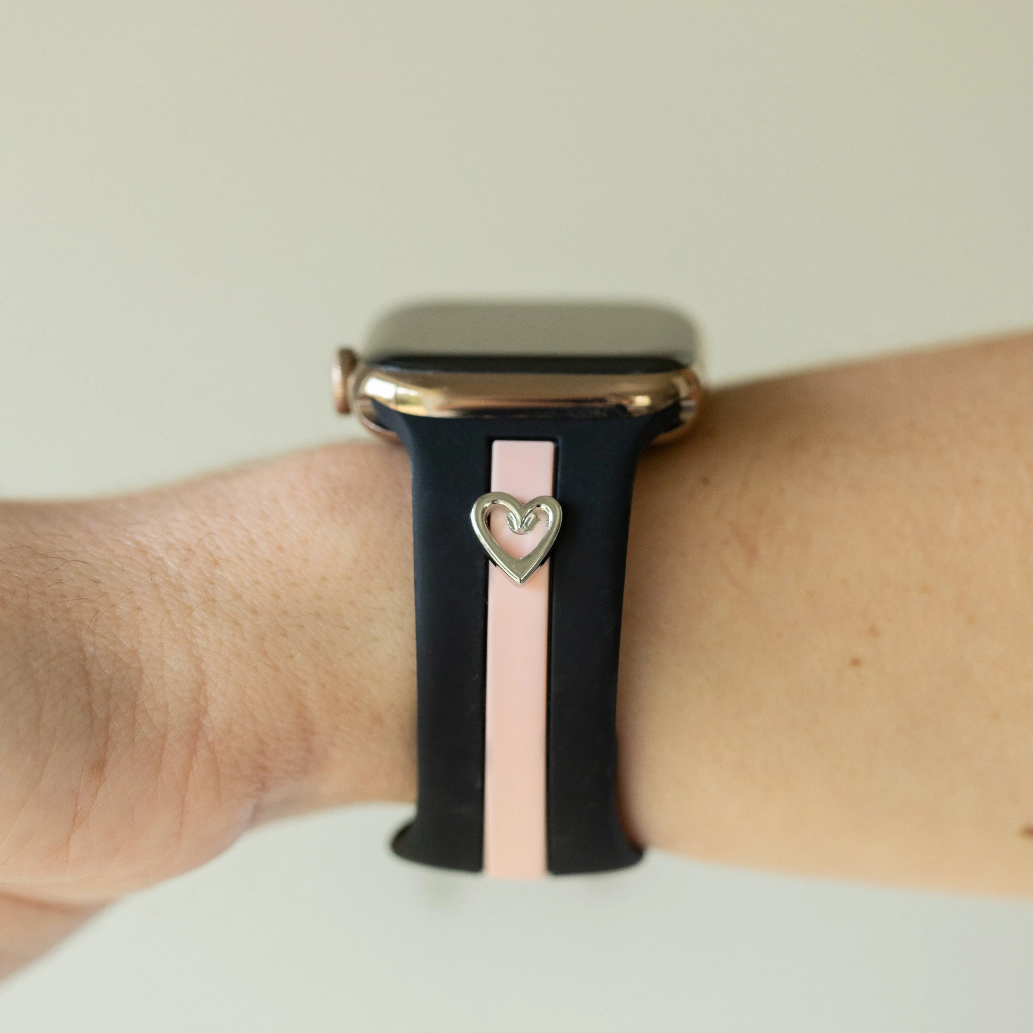 Heart to Love ♡ Midnight Black & Pink Smart Watch Band sold by Strawberry Avocados product image thumbnail 3