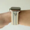 Heart to Love ♡ Ivory & Gray Smart Watch Band sold by Strawberry Avocados