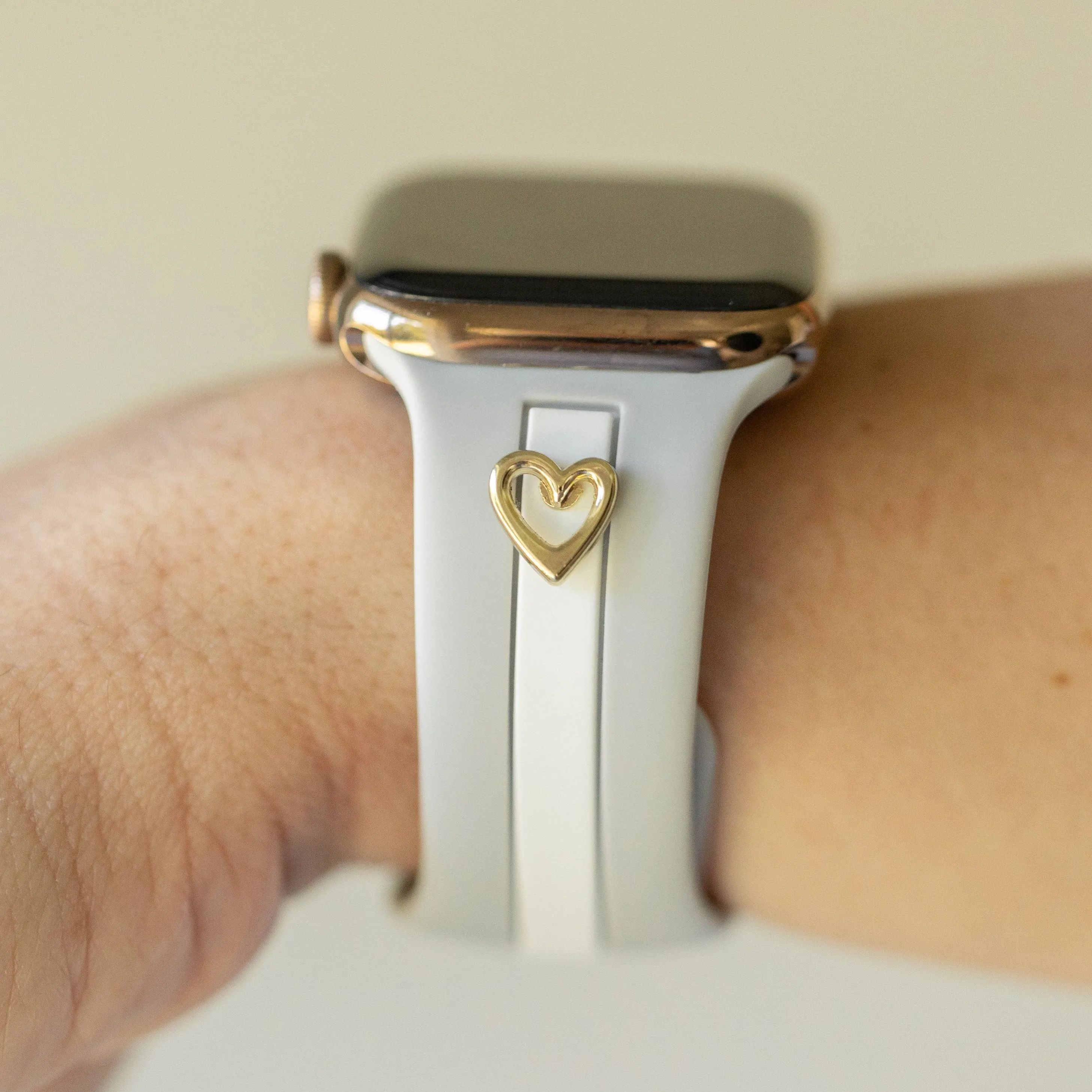 Heart to Love ♡ Gray & White Smart Watch Band sold by Strawberry Avocados product image thumbnail 3