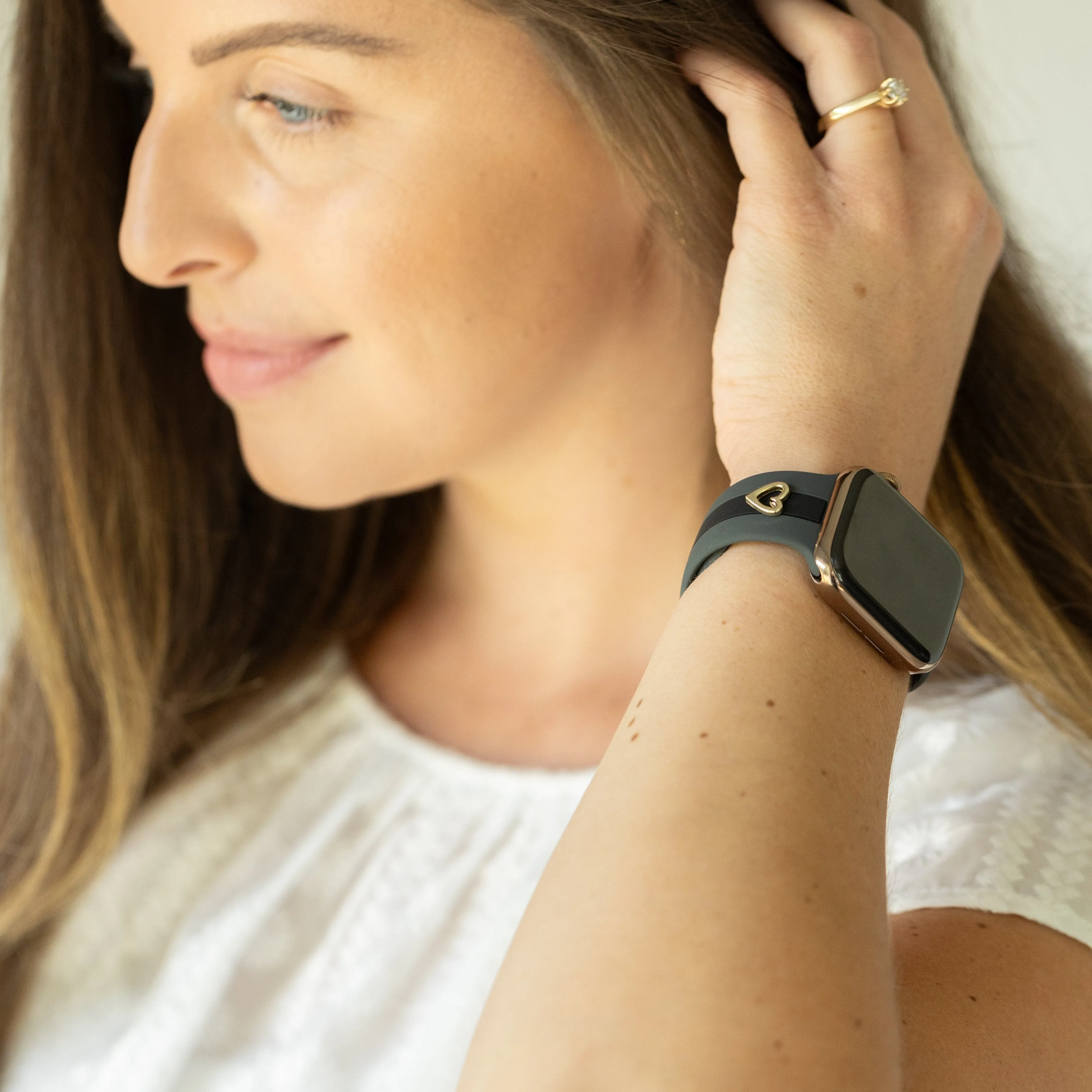 Heart to Love ♡ Gray & Black Smart Watch Band sold by Strawberry Avocados product image thumbnail 2