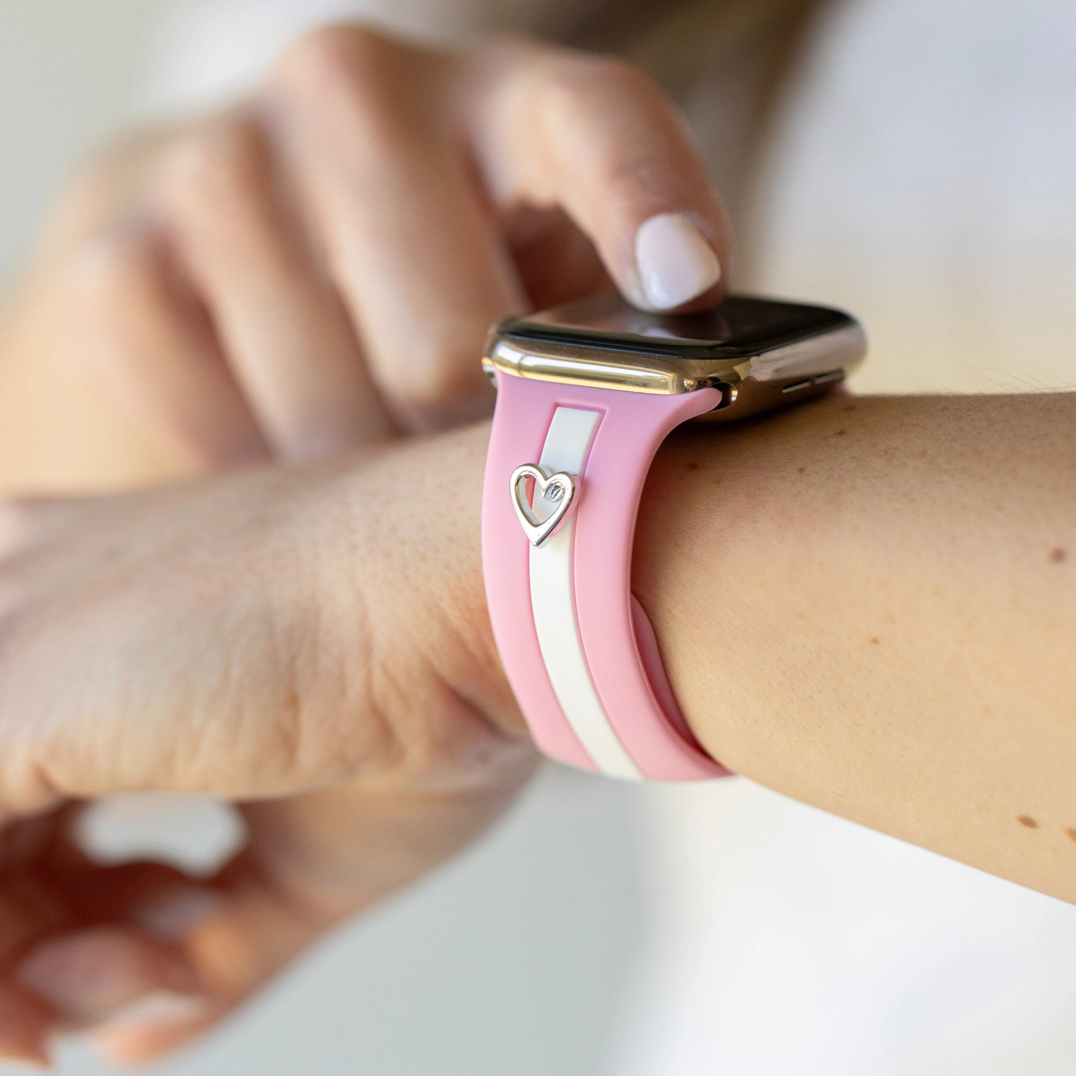 Heart to Love ♡ Doll Pink Smart Watch Band sold by Strawberry Avocados