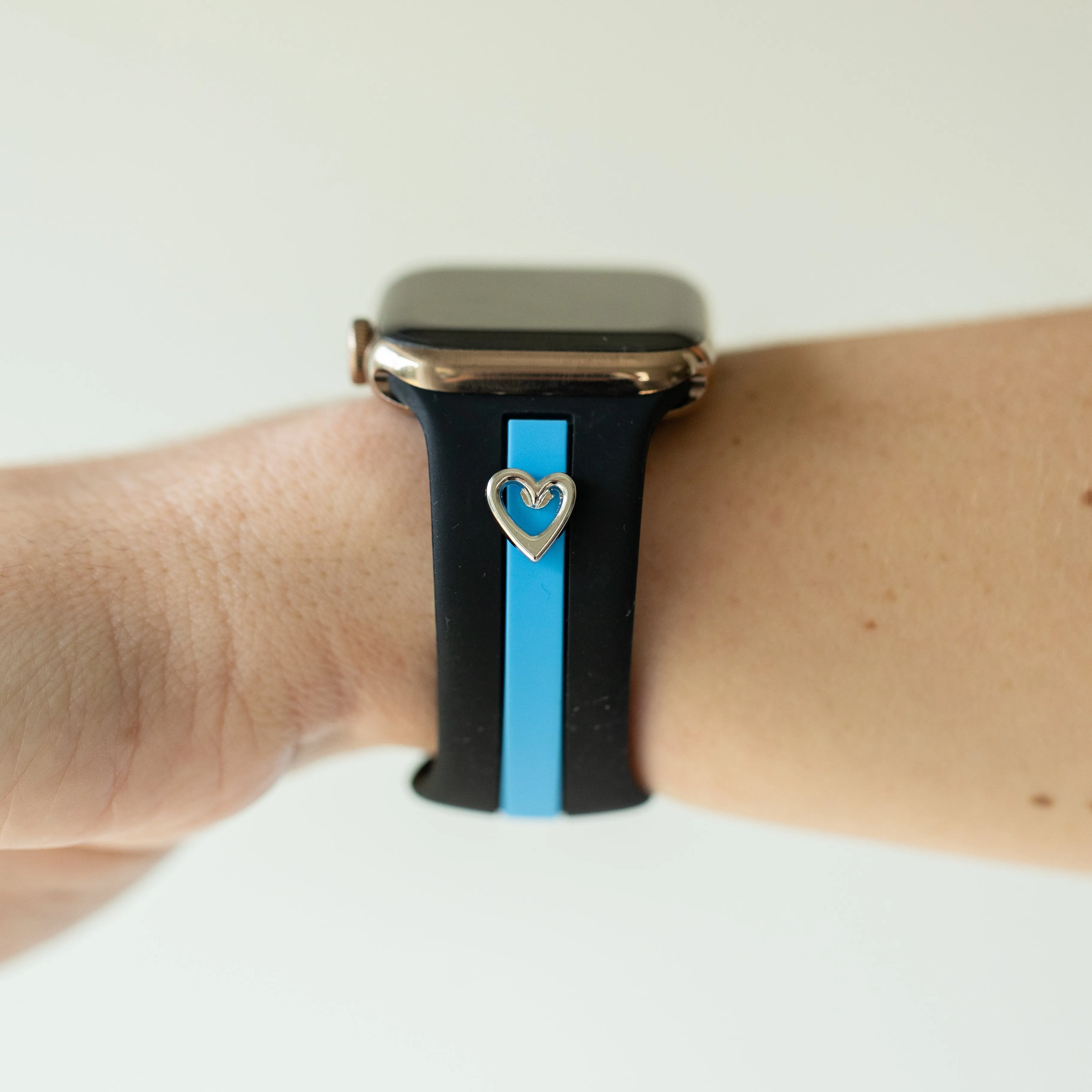 Heart to Love ♡ Black & Blue Smart Watch Band sold by Strawberry Avocados product image thumbnail 3