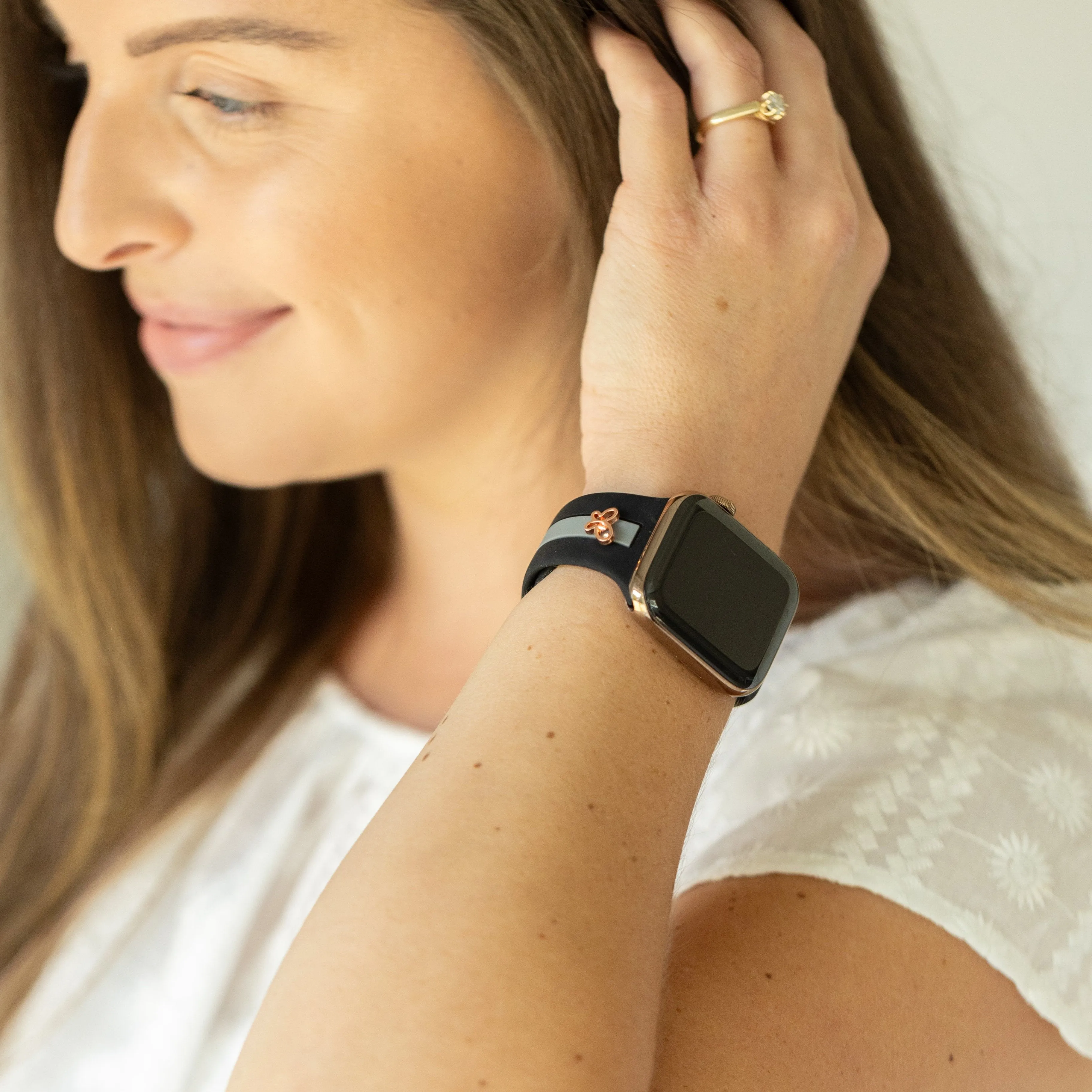 Chasing Butterflies 🦋 Black & Gray Smart Watch Band sold by Strawberry Avocados product image thumbnail 2
