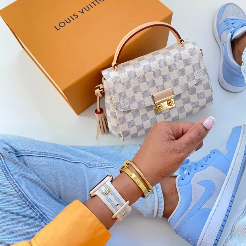 Skye Ivory & Gray Smart Watch Band sold by Strawberry Avocados