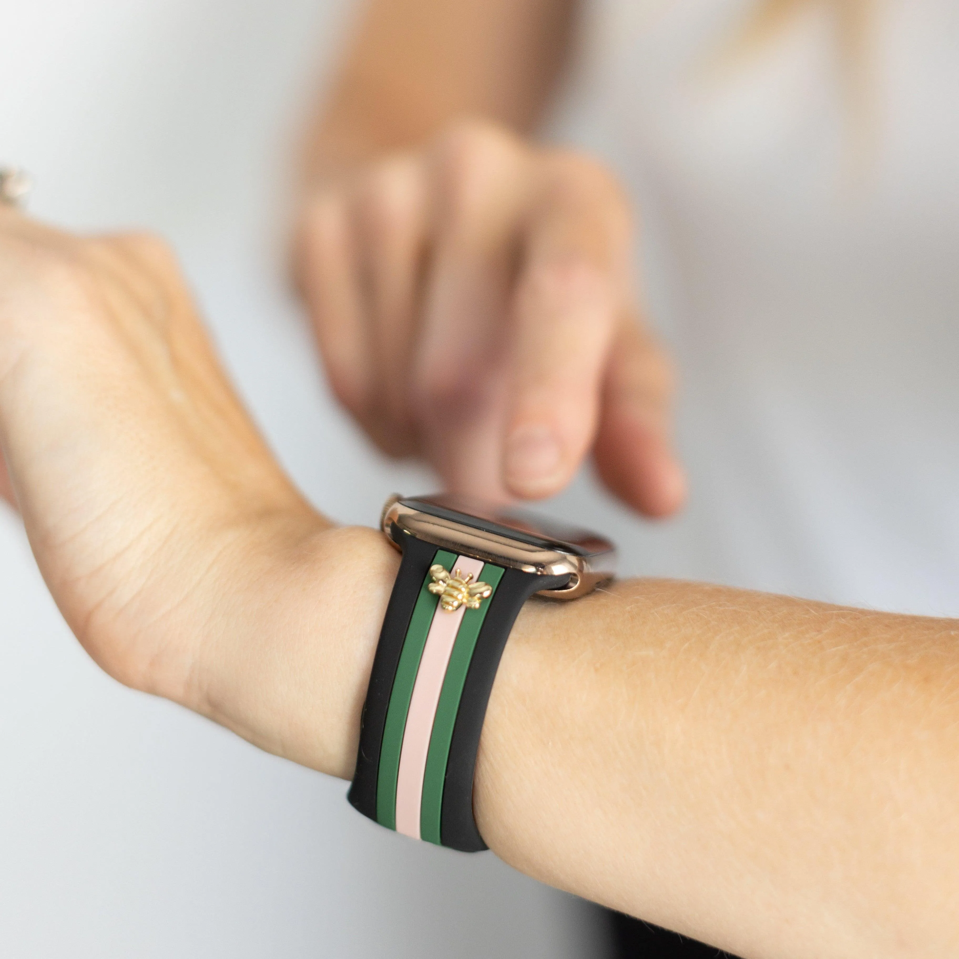 Skye Black/Pink/Green Smart Watch Band sold by Strawberry Avocados product image thumbnail 2