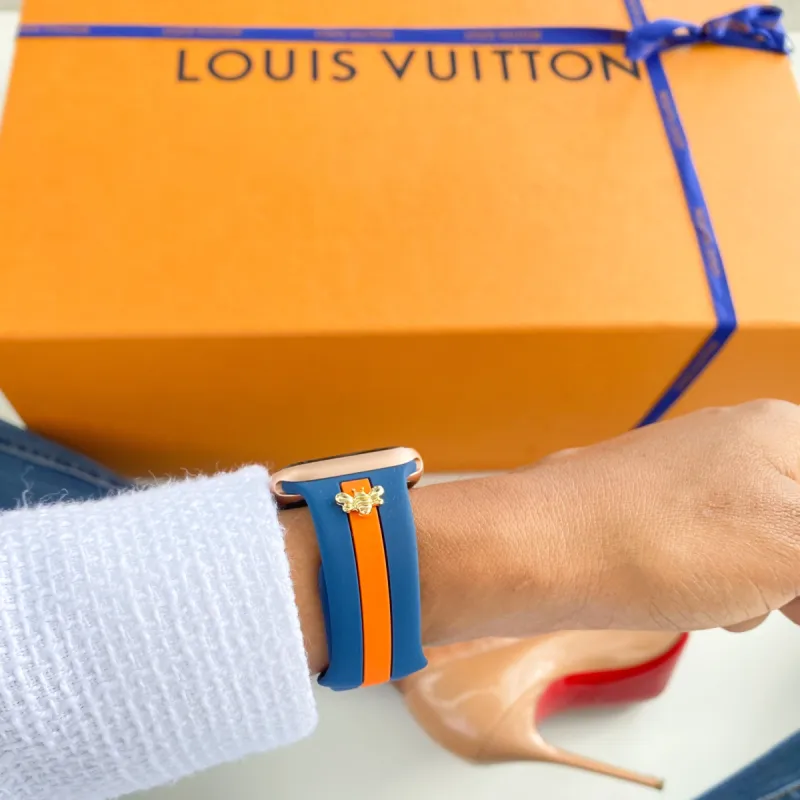 Skye Orange & Blue Smart Watch Band sold by Strawberry Avocados