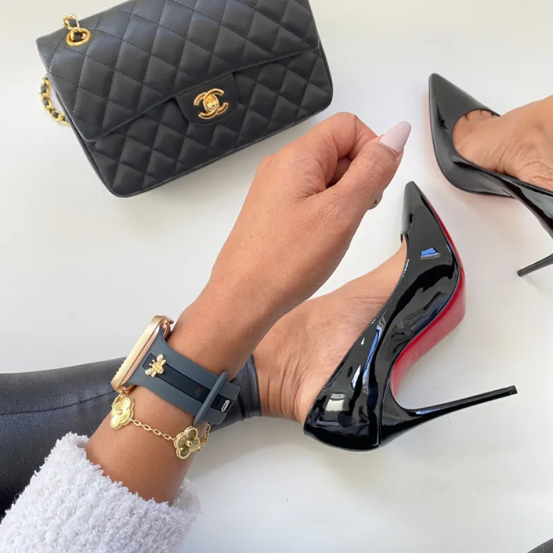 Skye Gray & Black Smart Watch Band sold by Strawberry Avocados