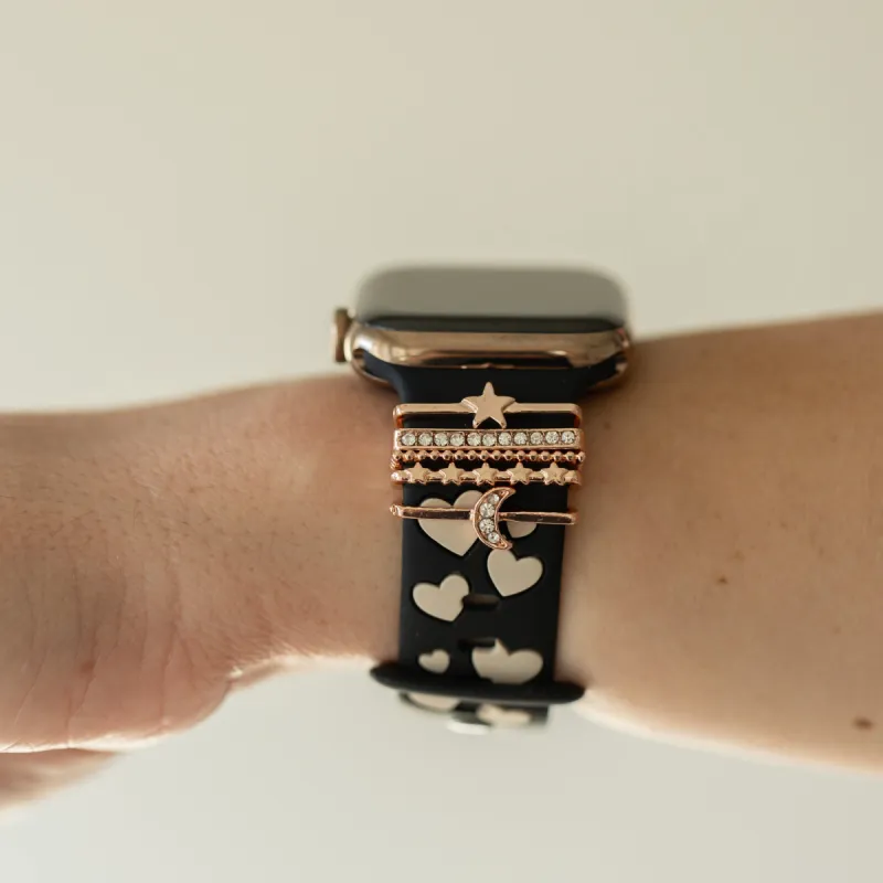 Black Nude Love & Luxe Moon-Star Smart Watch Band sold by Strawberry Avocados