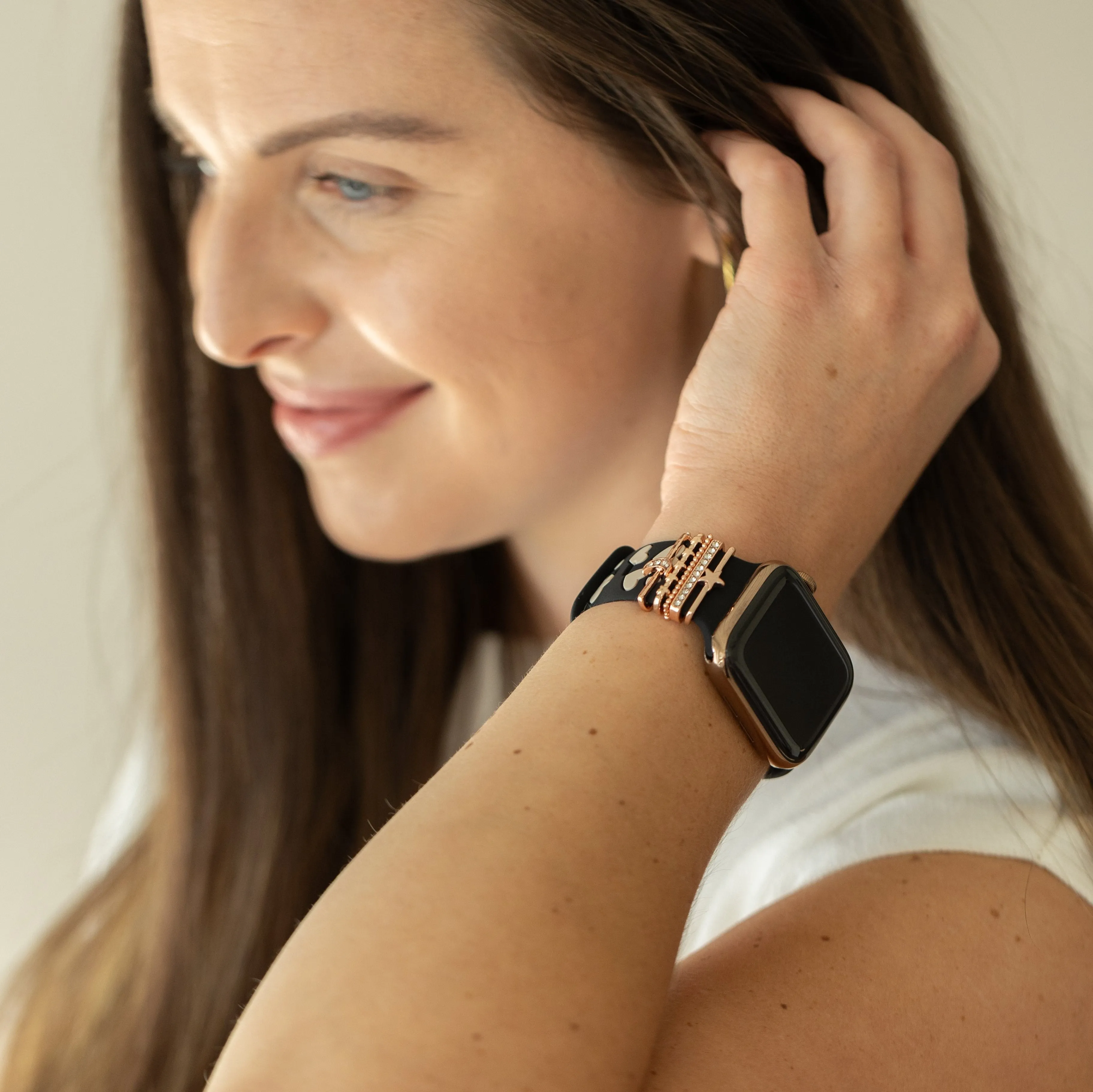 Black Nude Love & Luxe Moon-Star Smart Watch Band sold by Strawberry Avocados product image thumbnail 3