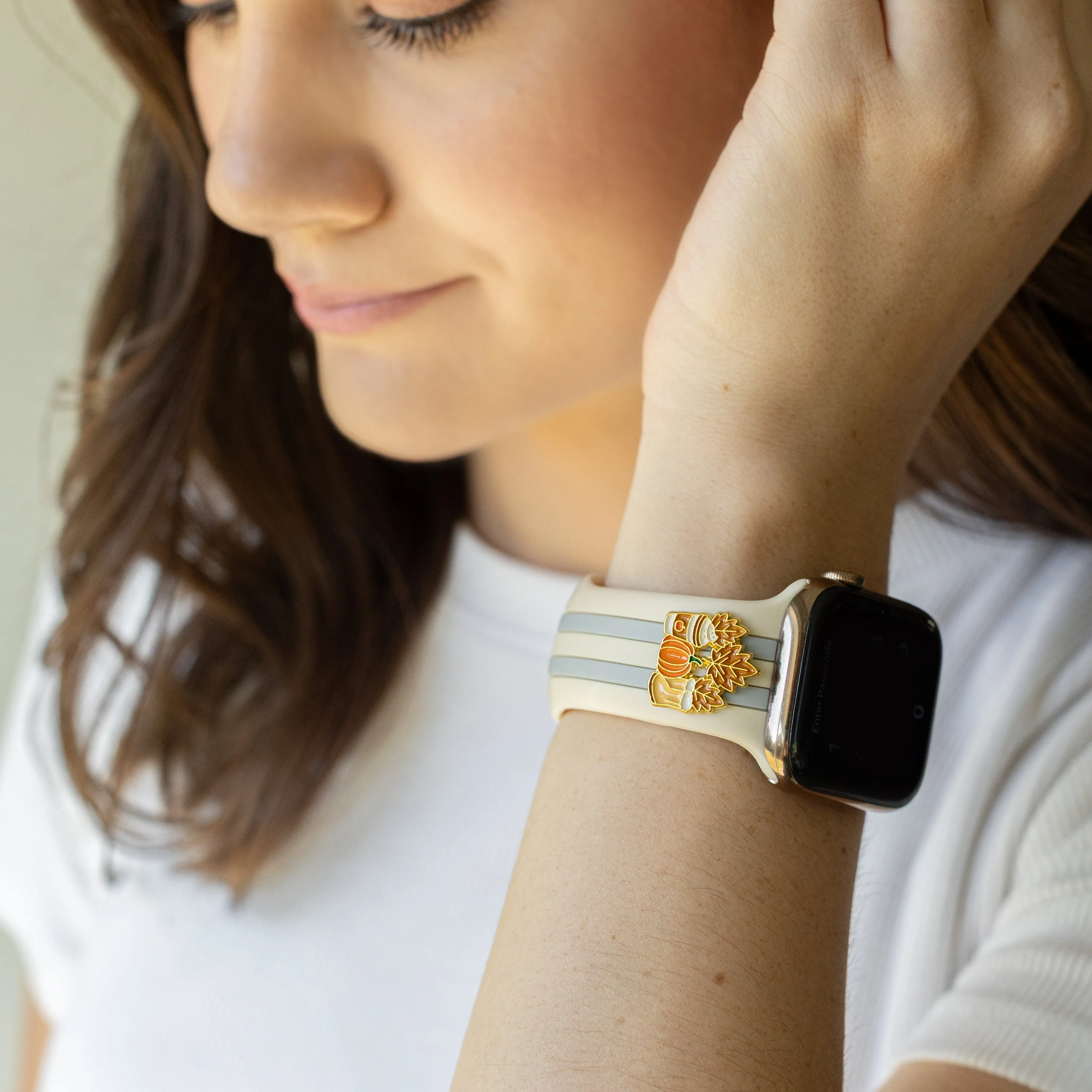 Can You ππ Itβs Fall Ivory & Gray Skye Watchband sold by Strawberry Avocados product image thumbnail 3