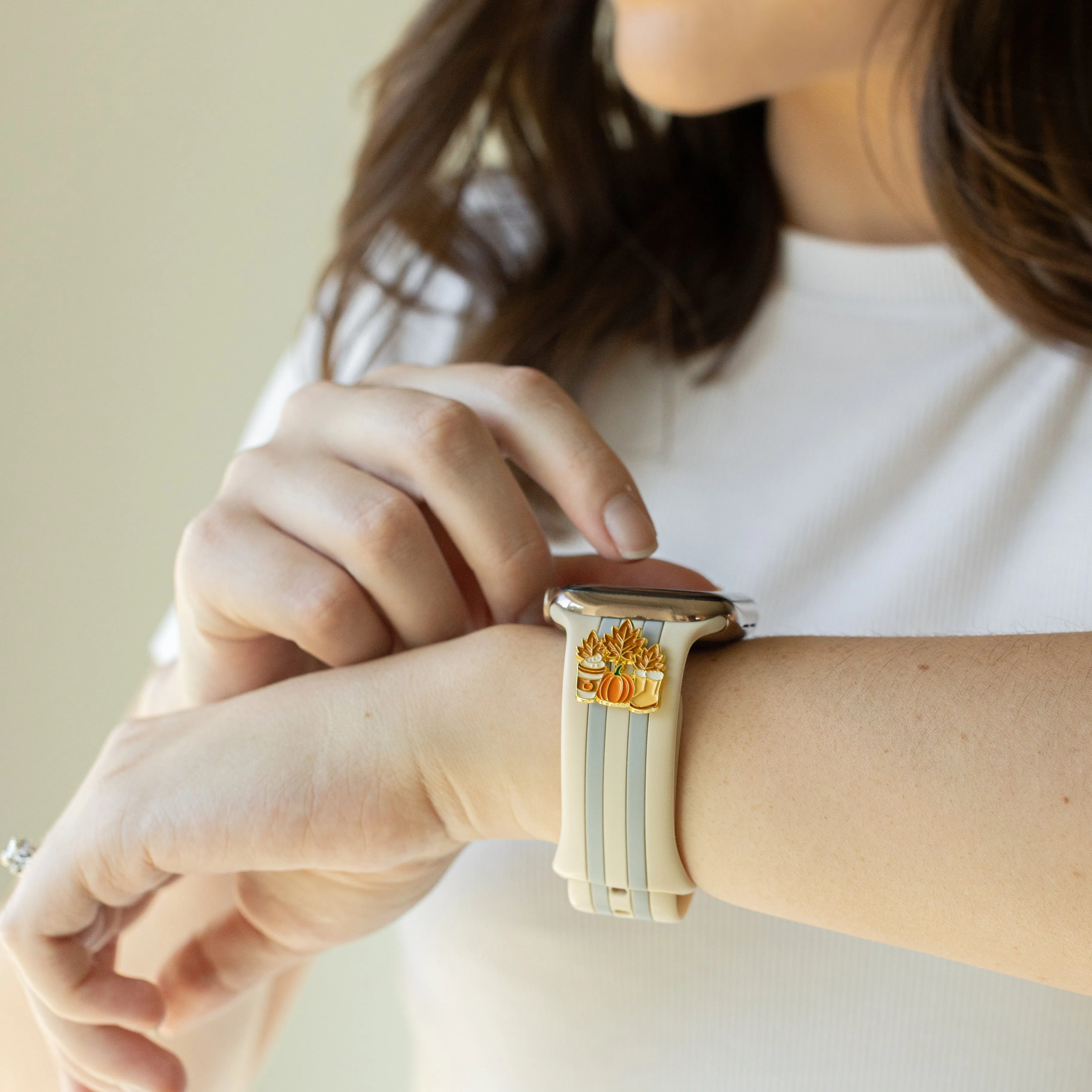 Can You ππ Itβs Fall Ivory & Gray Skye Watchband sold by Strawberry Avocados product image thumbnail 5