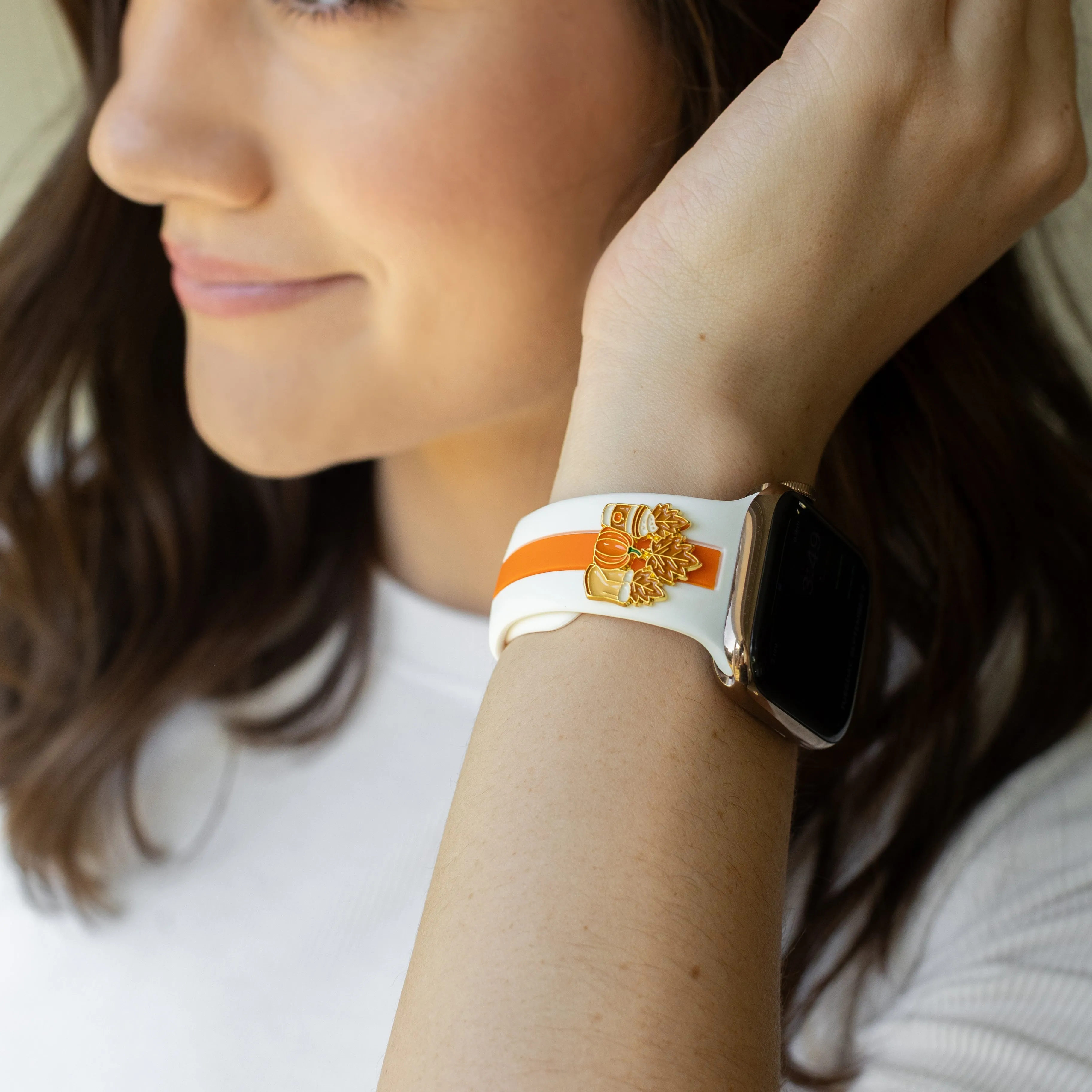 Can You ππ Itβs Fall White & Orange Skye Watchband sold by Strawberry Avocados product image thumbnail 2