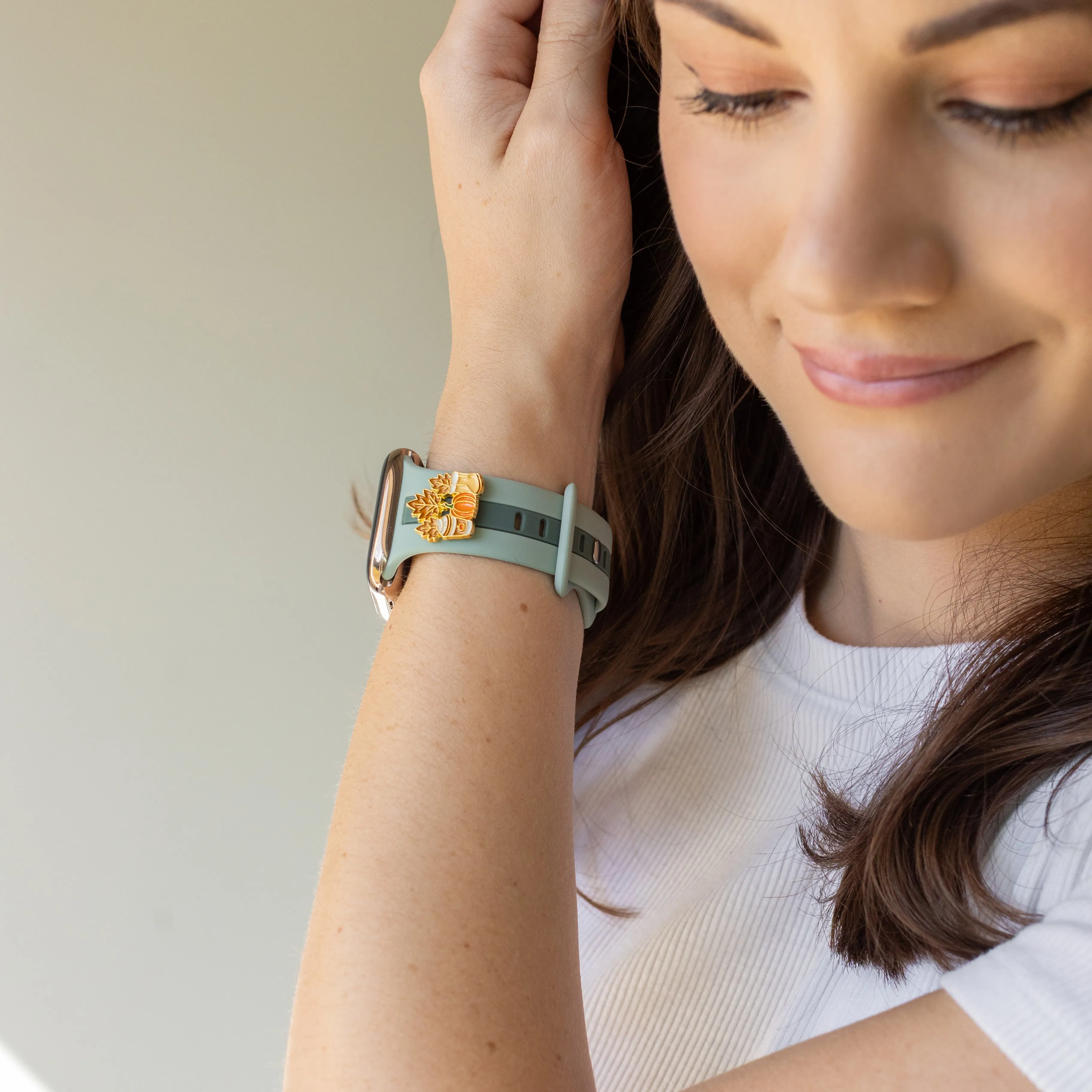 Can You ππ Itβs Fall Dusty Blue Green Skye Watchband sold by Strawberry Avocados product image thumbnail 4