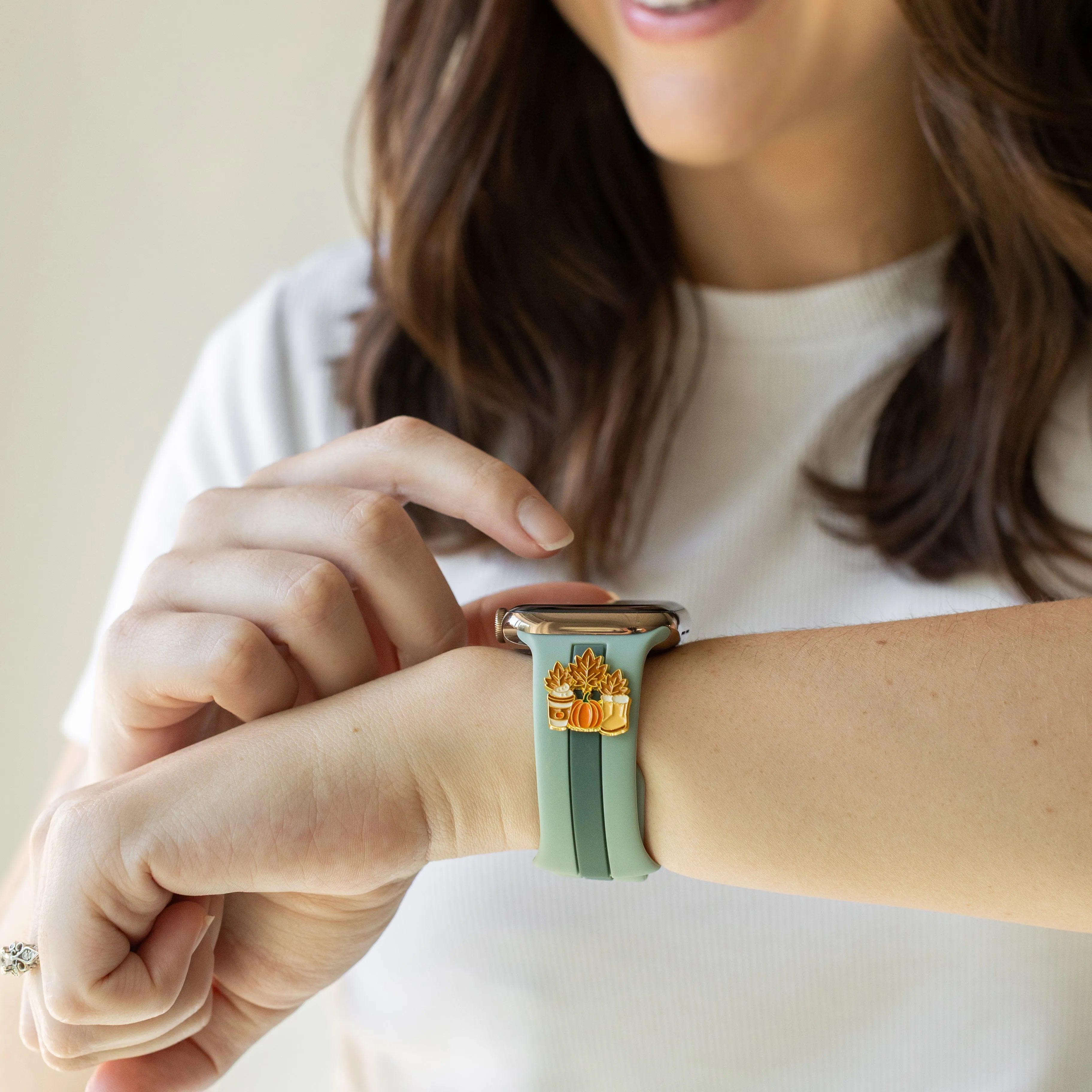 Can You ππ Itβs Fall Dusty Blue Green Skye Watchband sold by Strawberry Avocados product image thumbnail 5