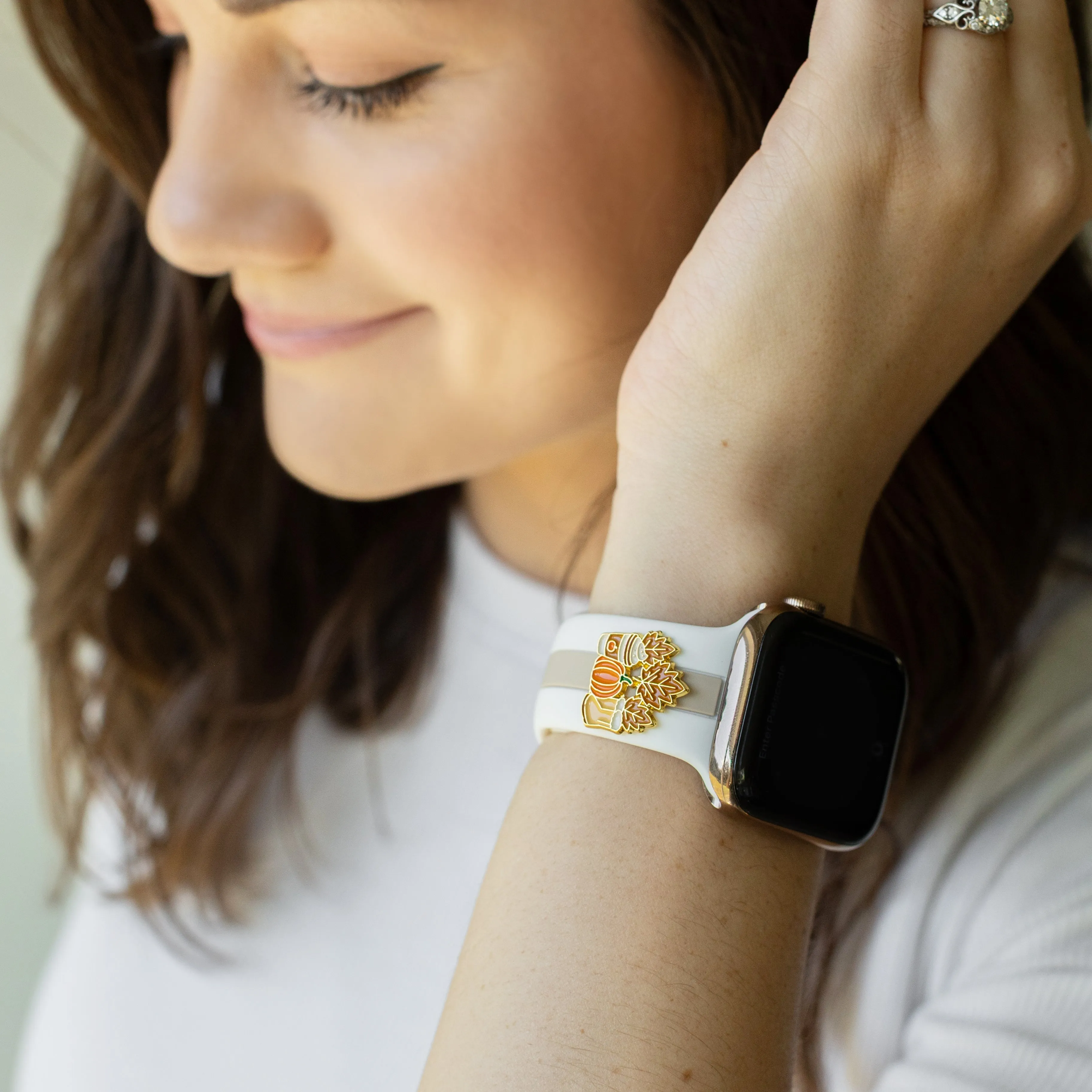 Can You ππ Itβs Fall White & Nude Skye Watchband sold by Strawberry Avocados product image thumbnail 3