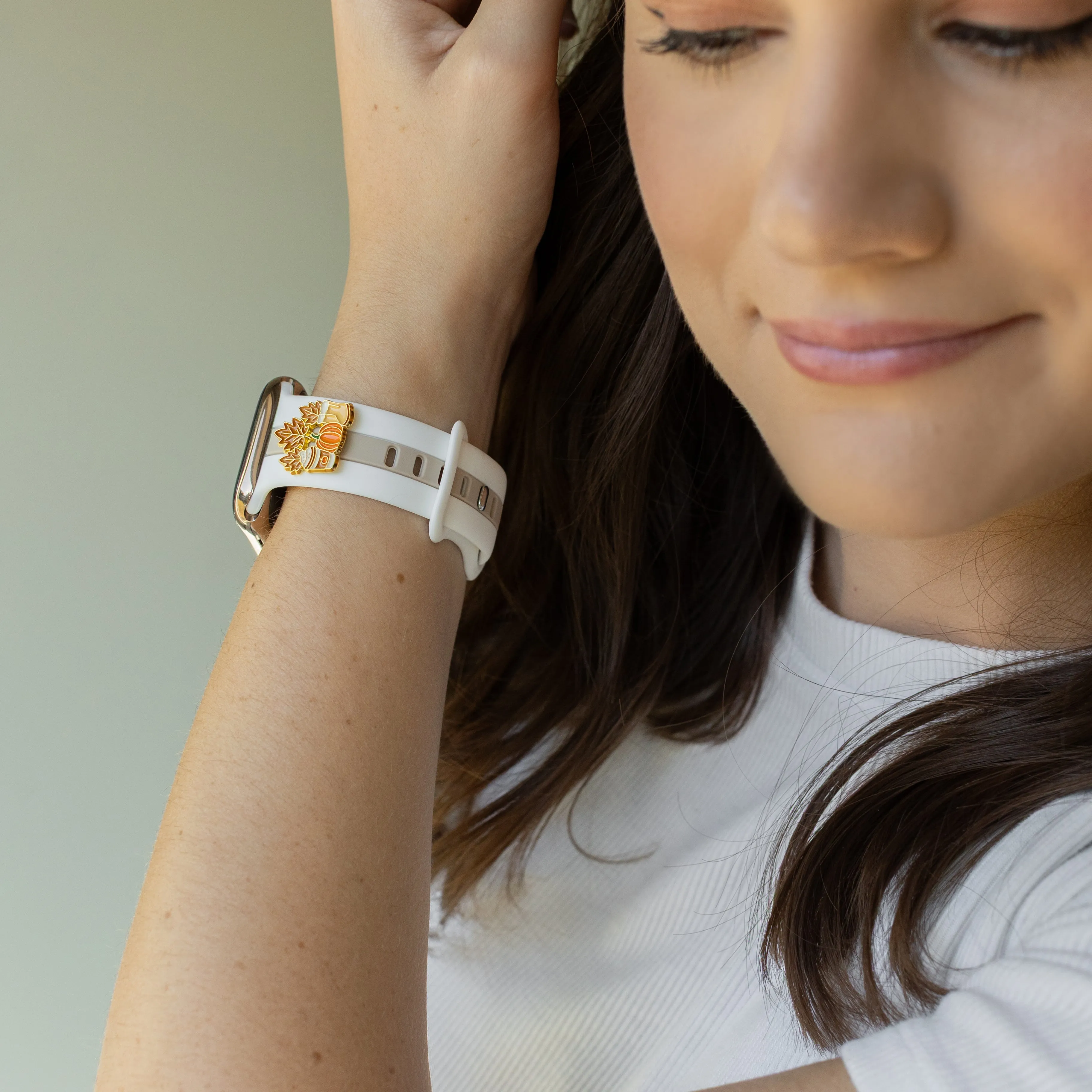 Can You ππ Itβs Fall White & Nude Skye Watchband sold by Strawberry Avocados product image thumbnail 4