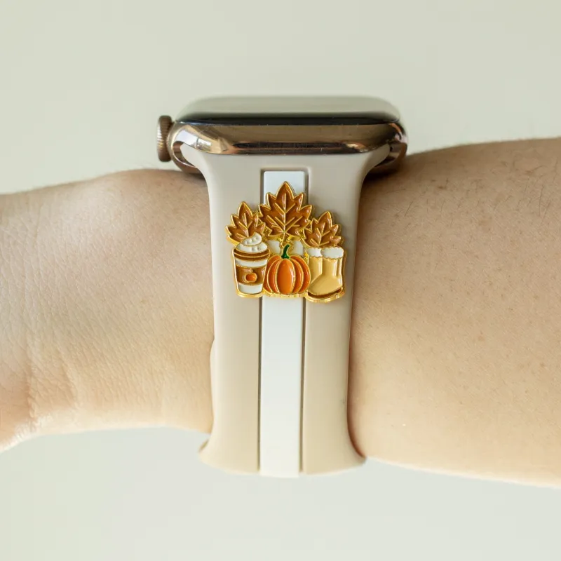 Can You 🐝🍂 It’s Fall Nude & White Skye Watchband sold by Strawberry Avocados