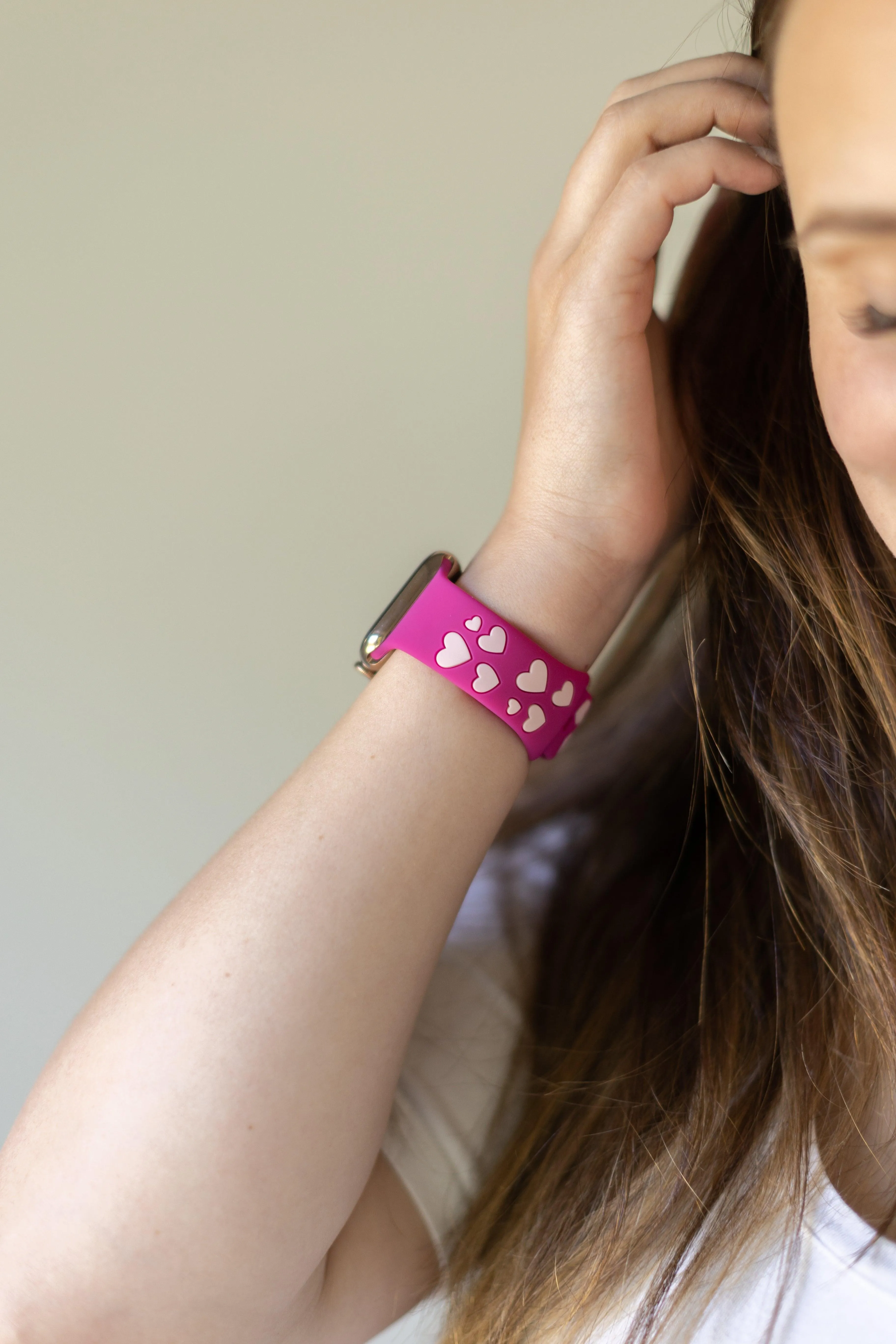 Magenta & Pink Love & Luxe Apple Watch Band sold by Strawberry Avocados product image thumbnail 3