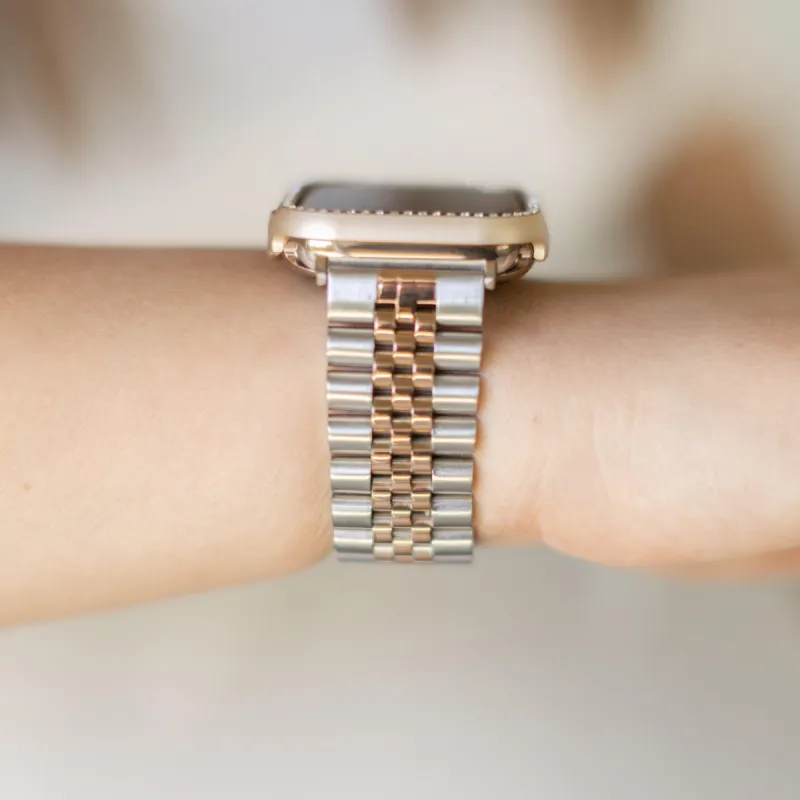 Elle Apple Watch Band Silver & Rose Gold sold by Strawberry Avocados