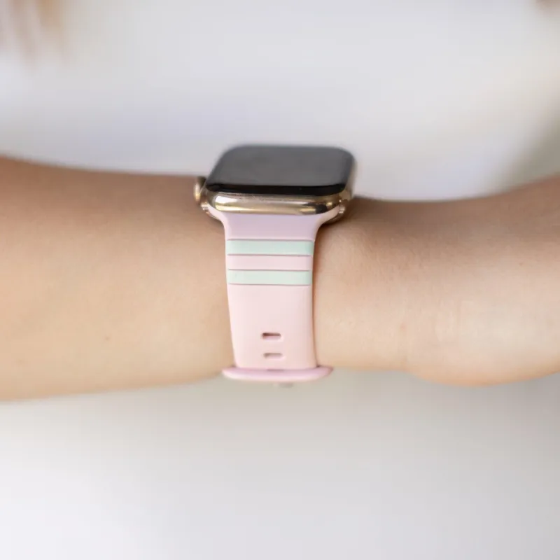 Skylar Pink & Green Apple Watch Band sold by Strawberry Avocados