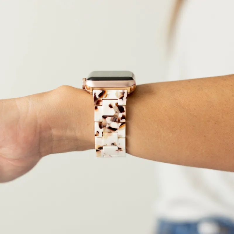 Amy Acrylic Caramel Frap Apple Watch Band made by Strawberry Avocados