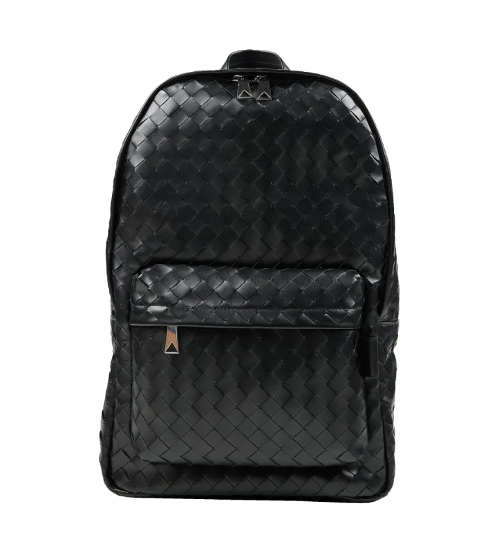 Medium Intrecciato Backpack Black Silver sold by FOUR Amsterdam