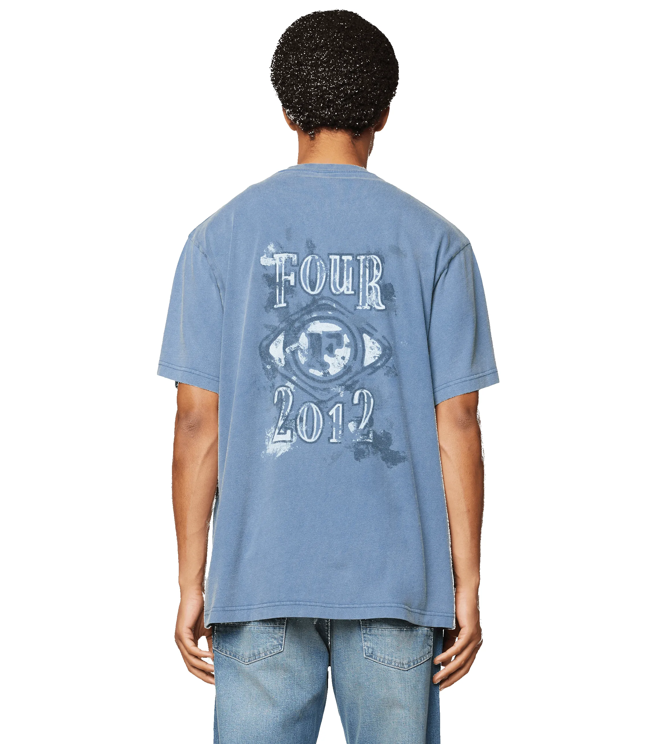 Washed T-shirt Blue sold by FOUR Amsterdam product image thumbnail 2