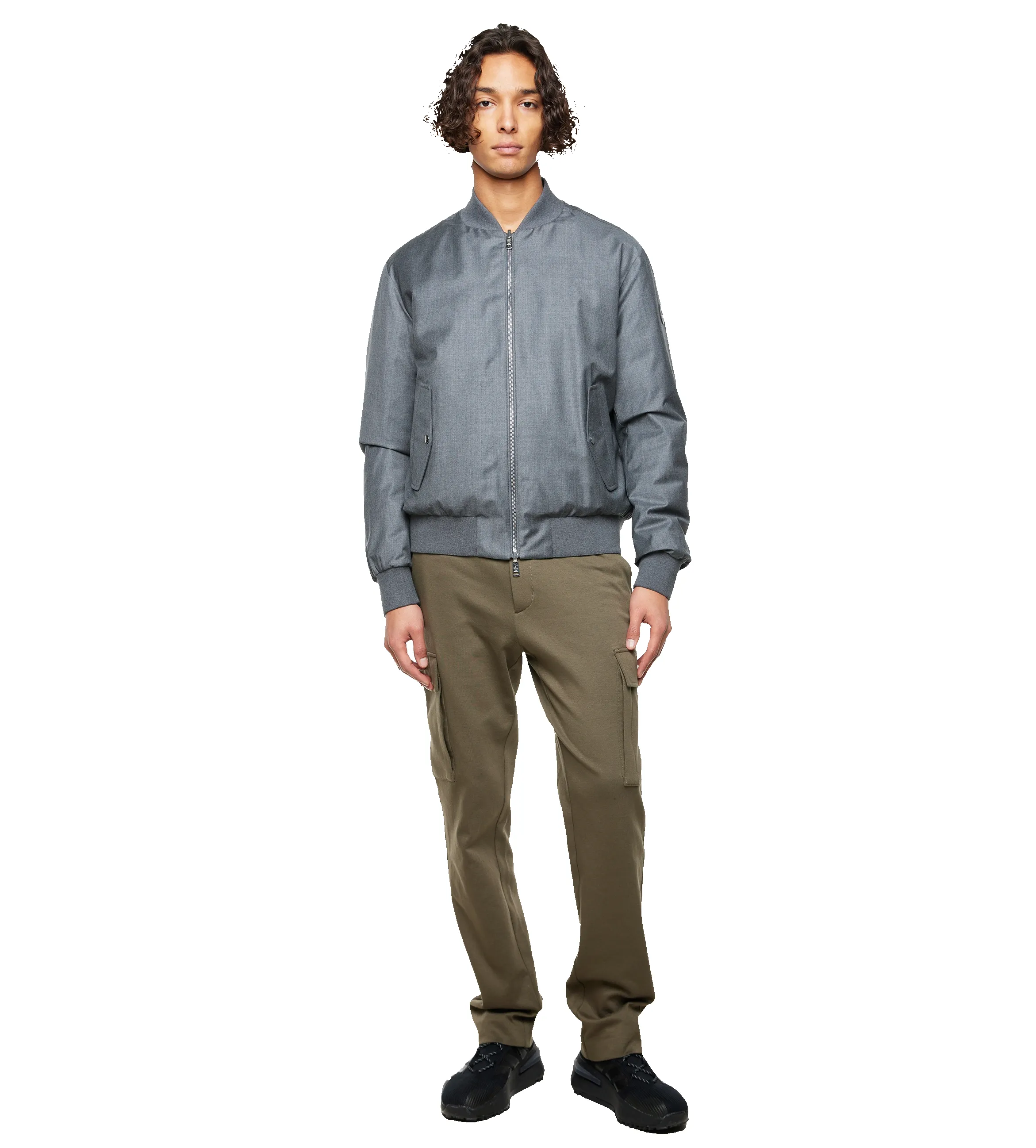 Aver Reversible Bomber Jacket Grey sold by FOUR Amsterdam product image thumbnail 2