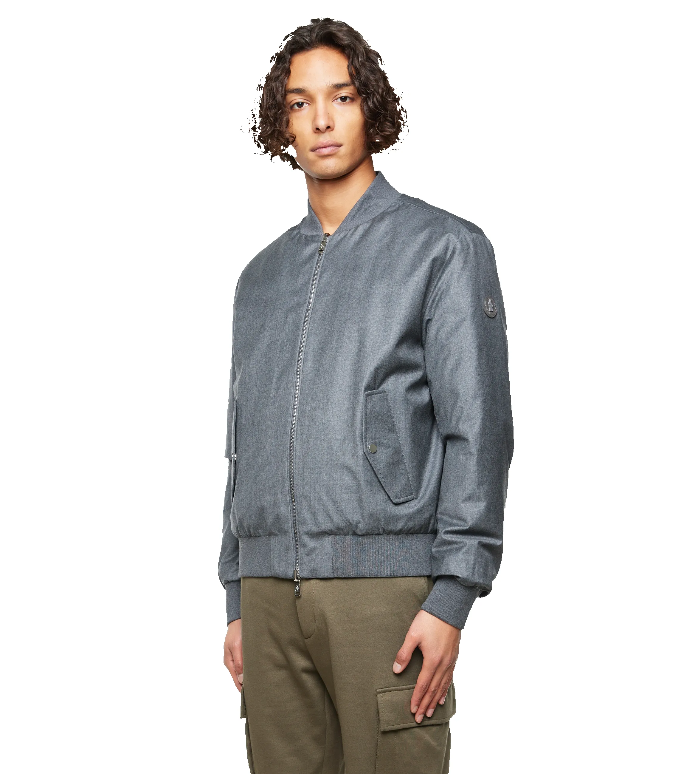 Aver Reversible Bomber Jacket Grey sold by FOUR Amsterdam product image thumbnail 4