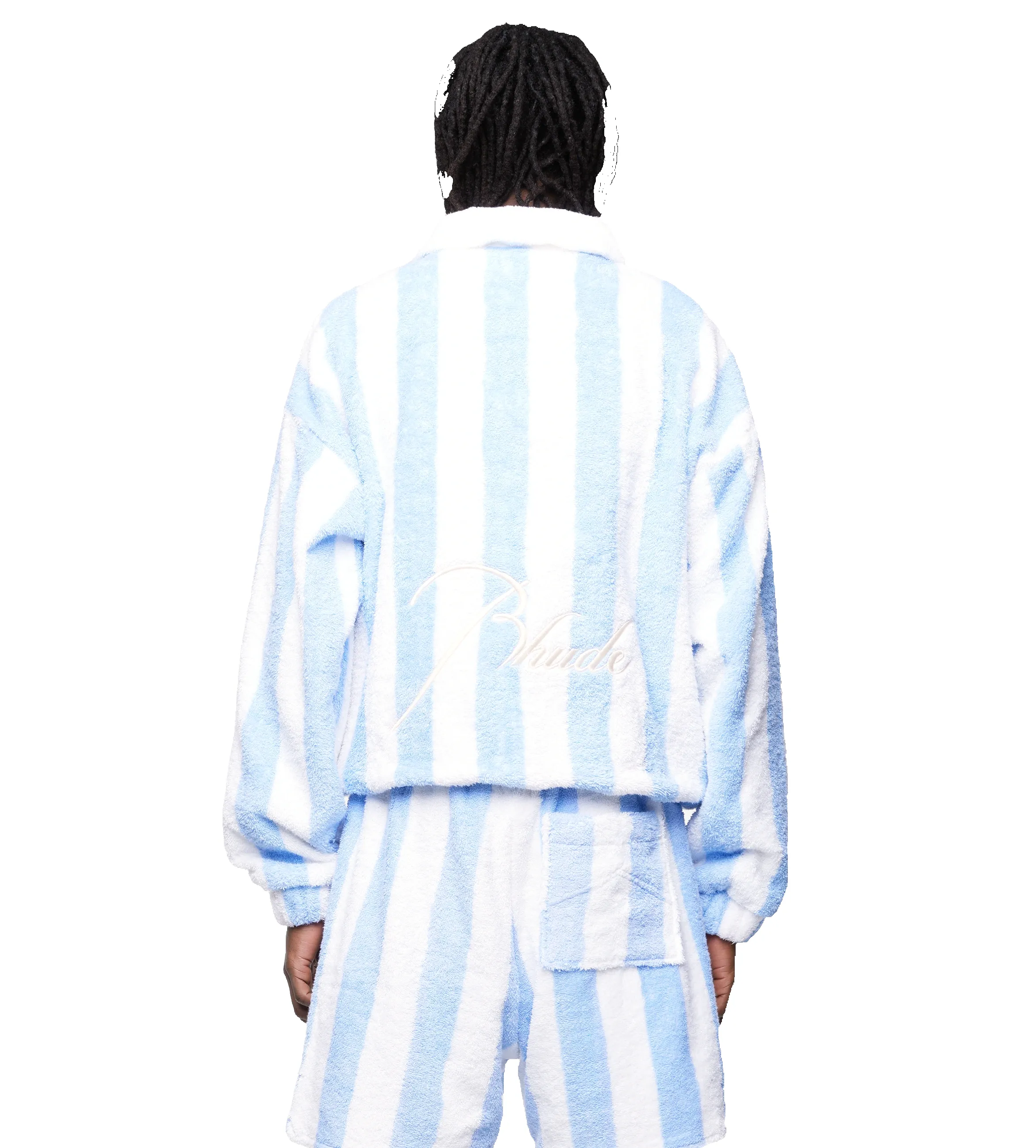 Striped Loop Terry Polo White sold by FOUR Amsterdam product image thumbnail 2