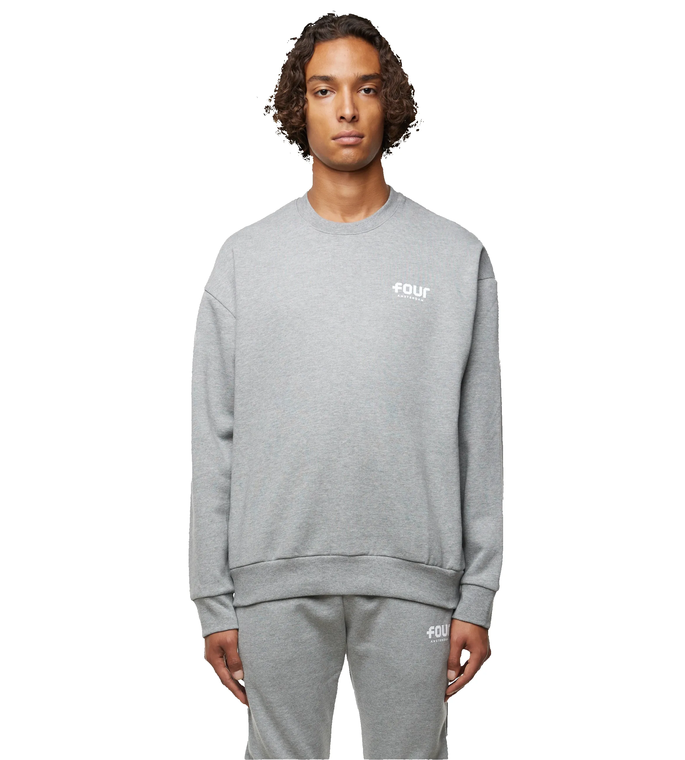 Logo Crewneck Grey sold by FOUR Amsterdam product image thumbnail 3