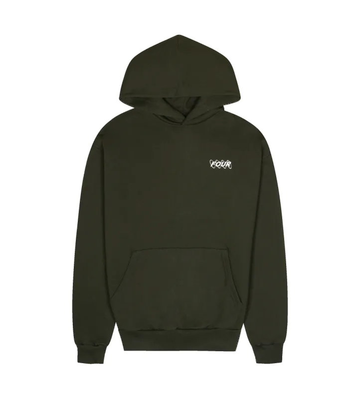 Circles Logo Hoodie Army Green sold by FOUR Amsterdam