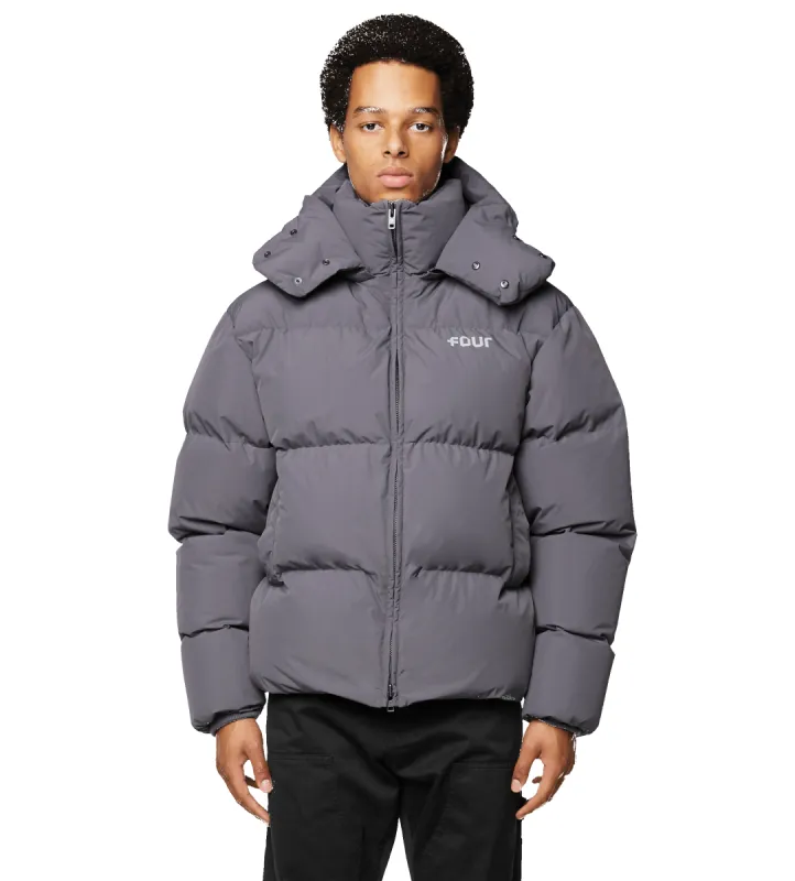 Logo Puffer Jacket Dark Grey sold by FOUR Amsterdam