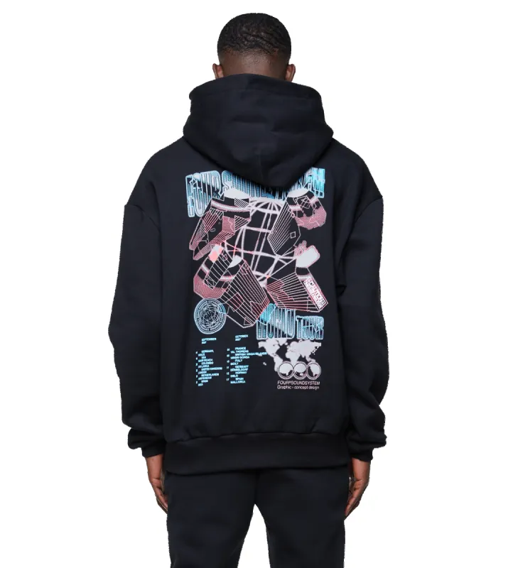 Graphic Soundsystem Tour Hoodie Black sold by FOUR Amsterdam